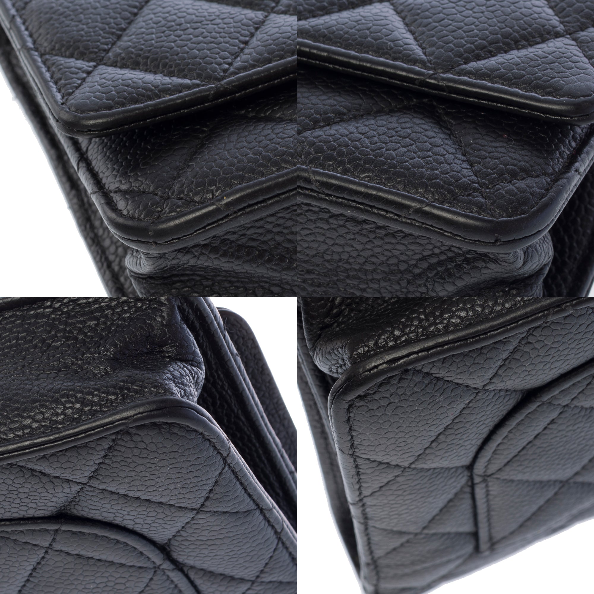Sac CHANEL Wallet on Chain en Cuir Noir - 103721