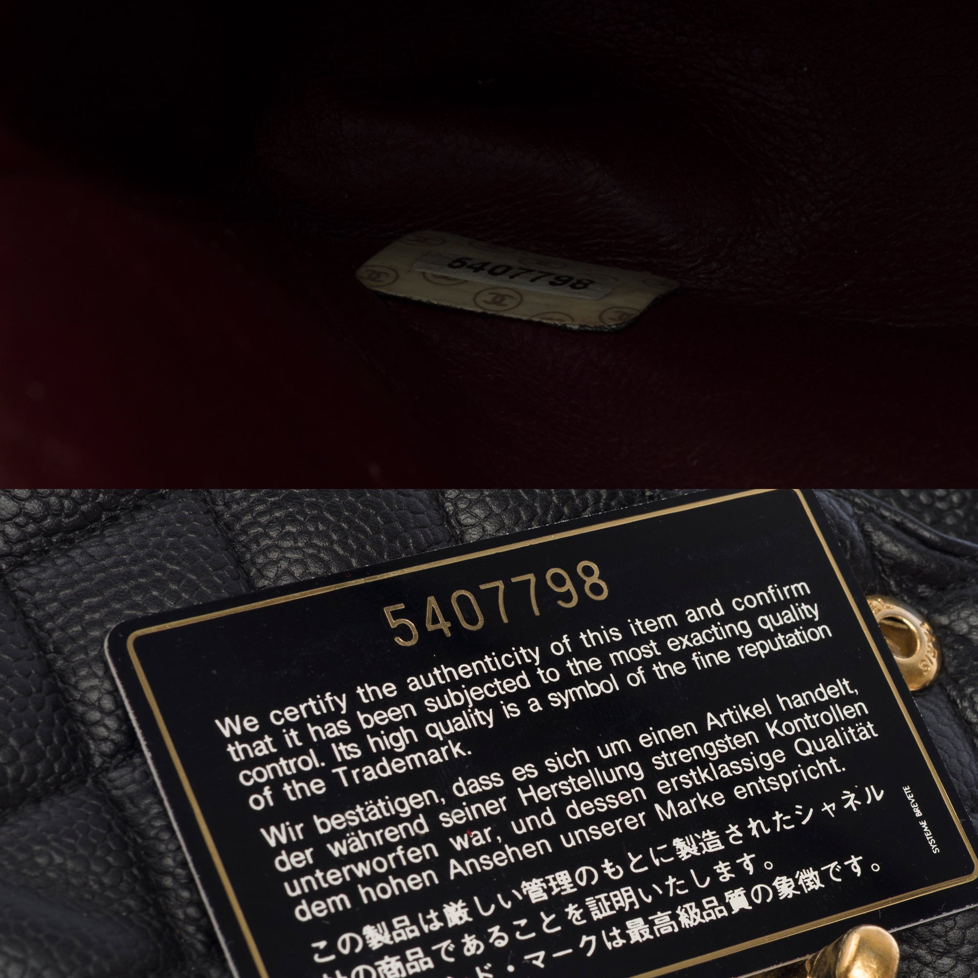 Sac CHANEL Timeless/Classique en Cuir Noir - 103731