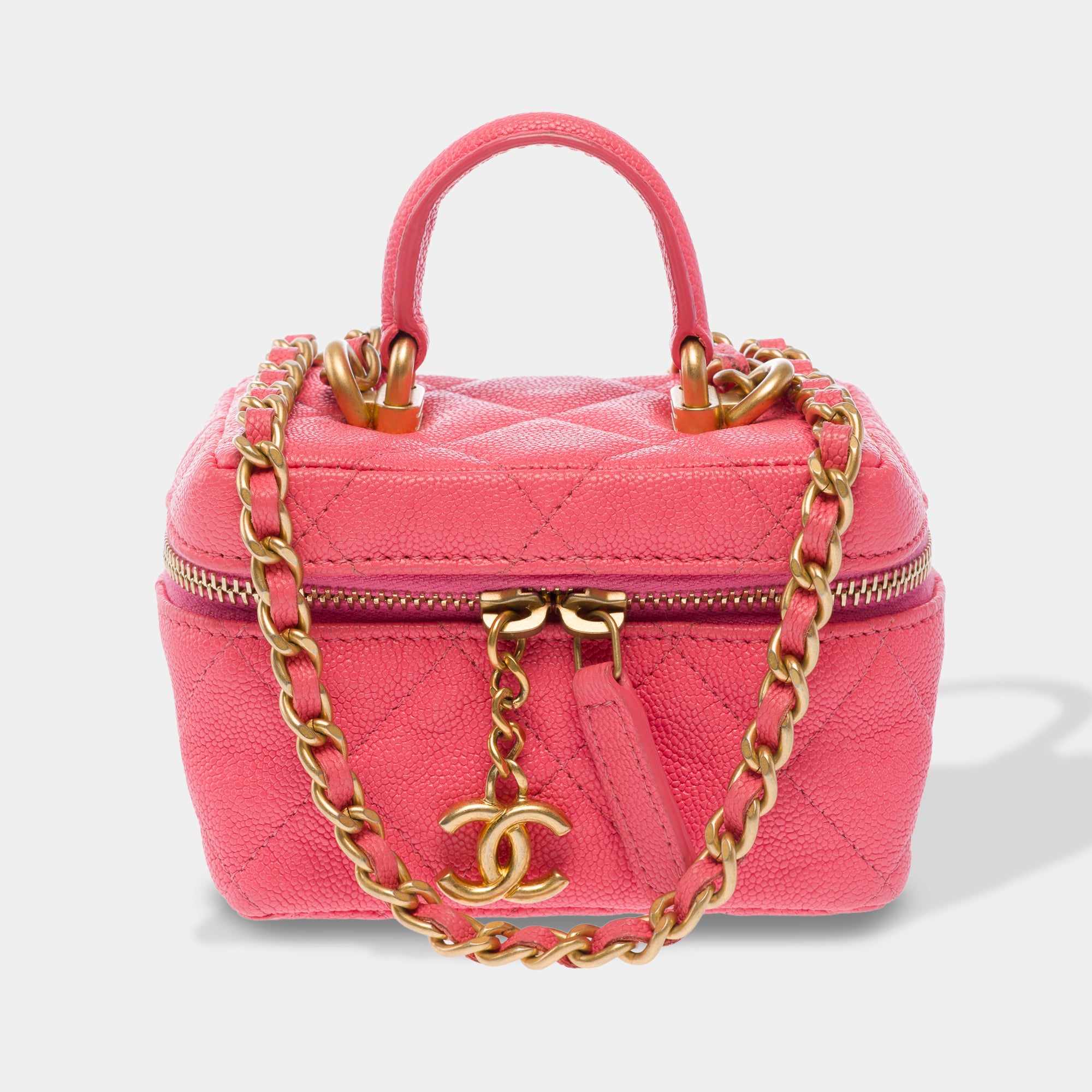 Sac CHANEL Vanity en Cuir Rose - 103734