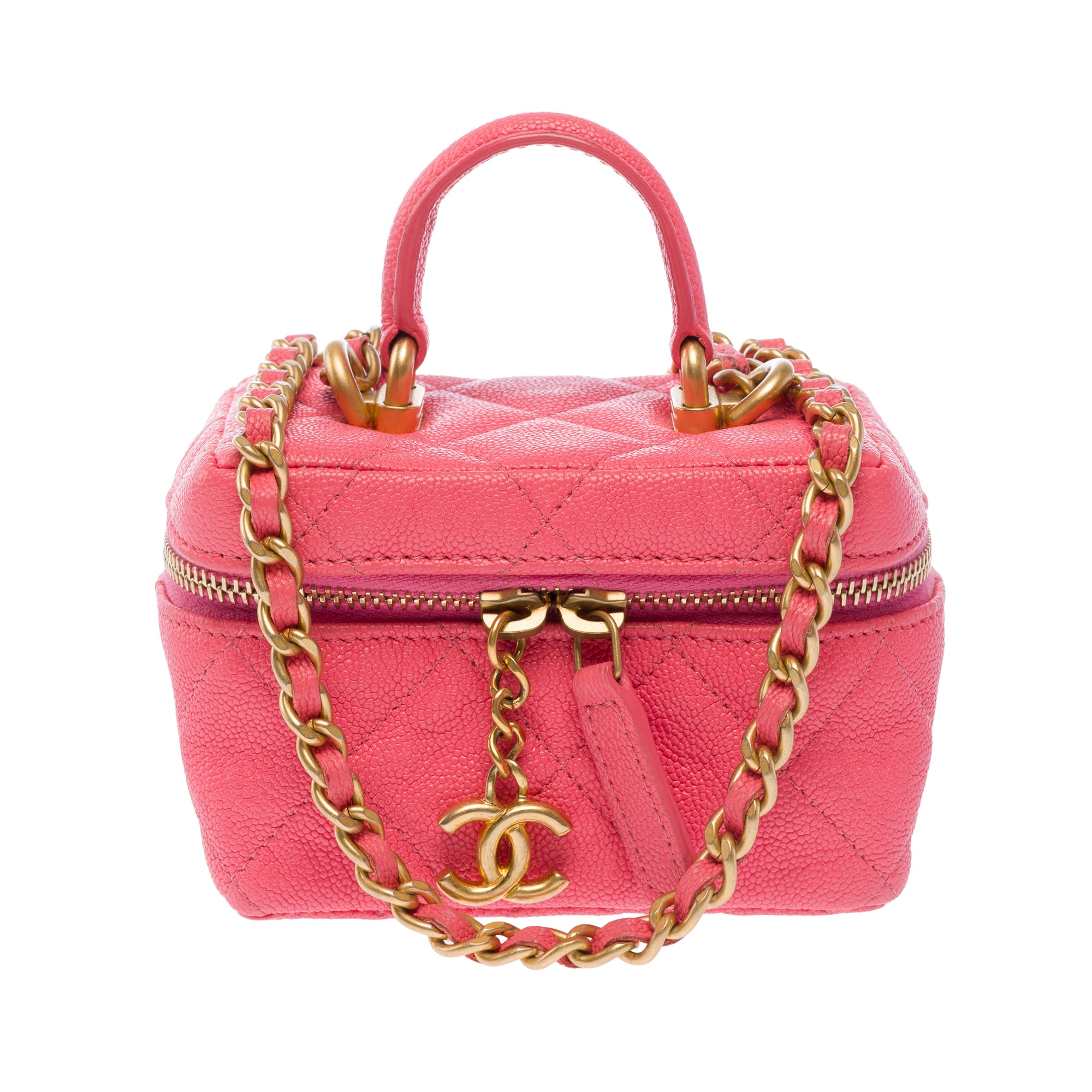 Sac CHANEL Vanity en Cuir Rose - 103734
