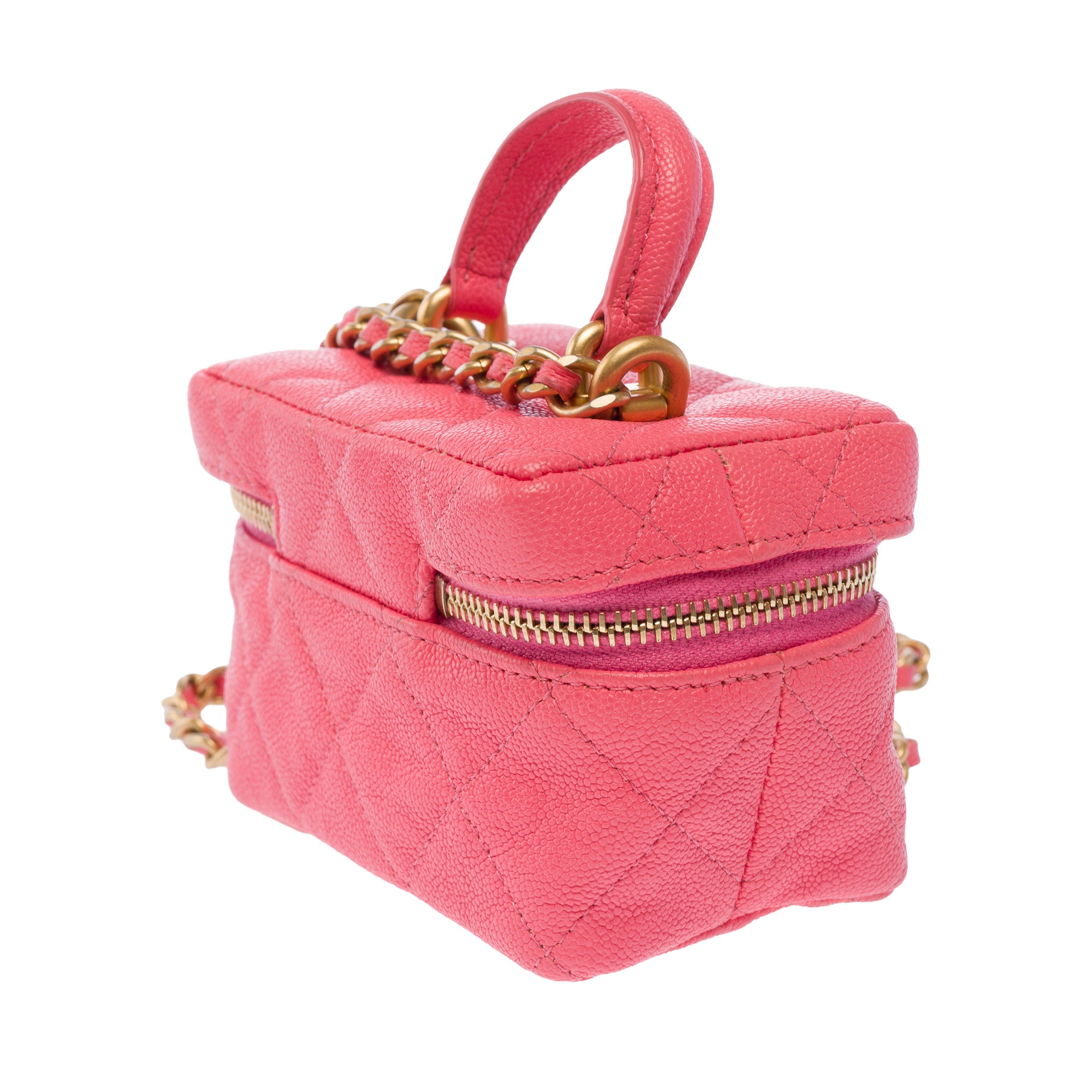 Sac CHANEL Vanity en Cuir Rose - 103734