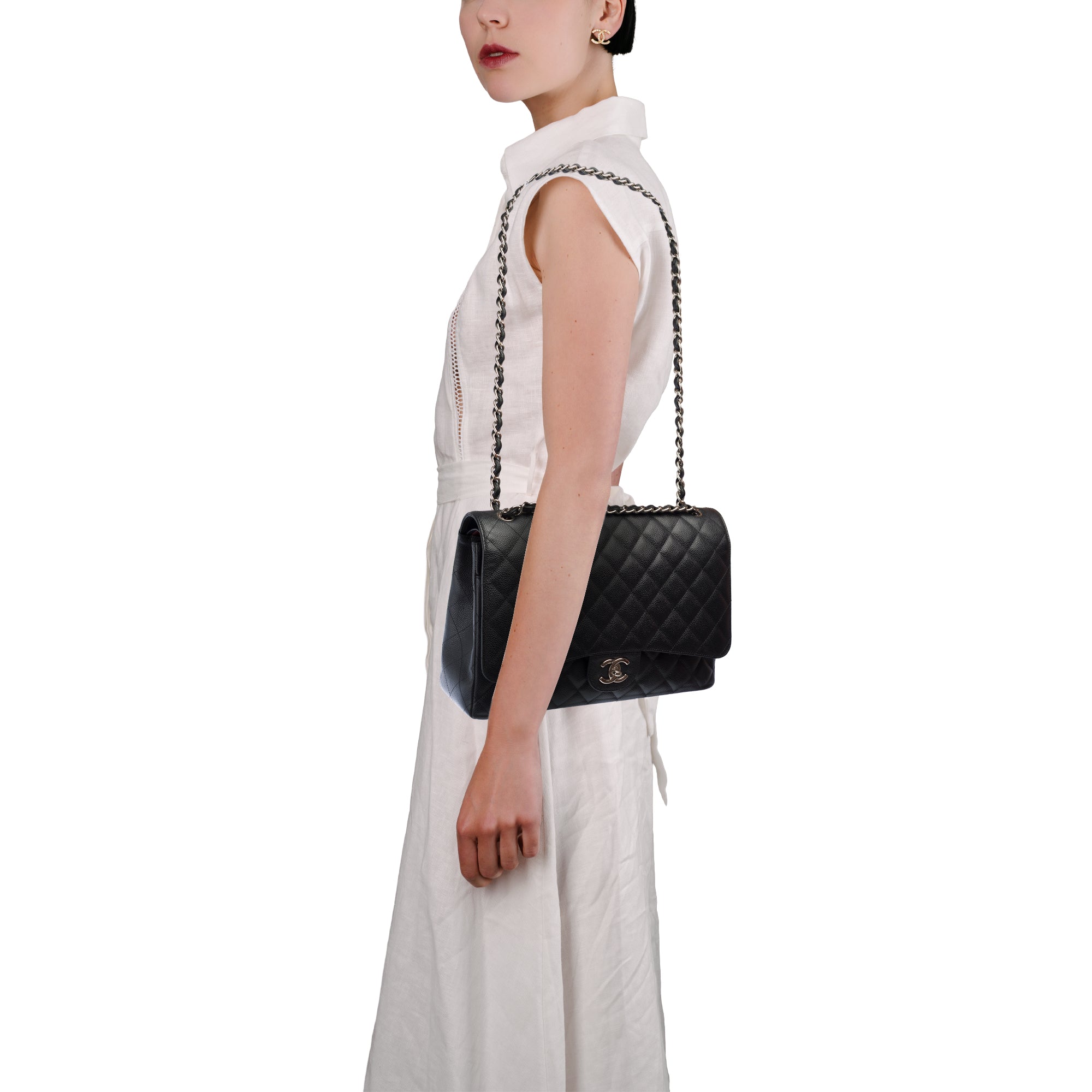Sac CHANEL Timeless/Classique en Cuir Noir - 103735