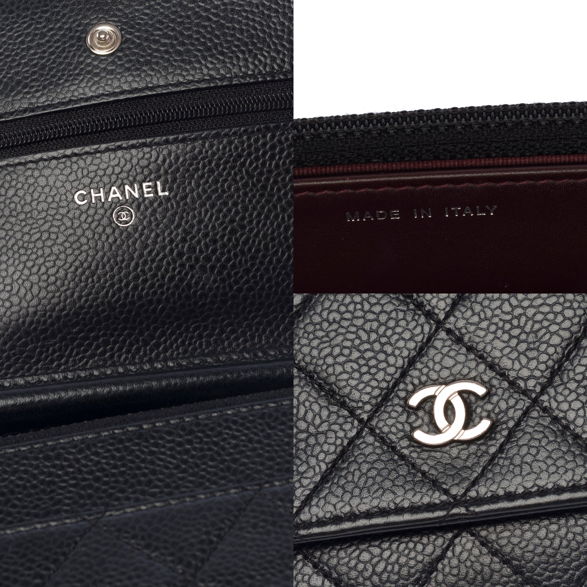 Sac CHANEL Wallet on Chain en Cuir Noir - 103736