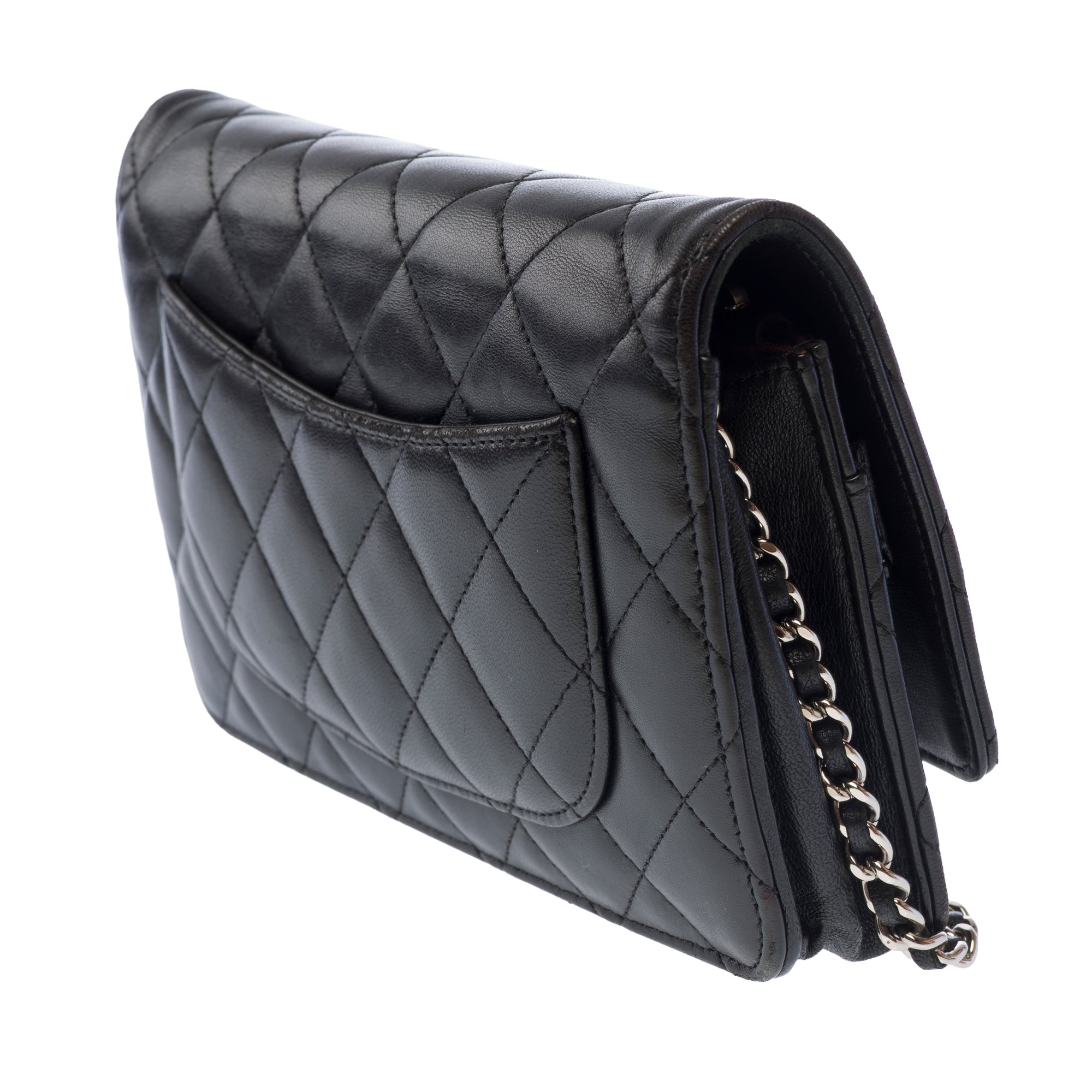 Sac CHANEL Wallet on Chain en Cuir Noir - 103737