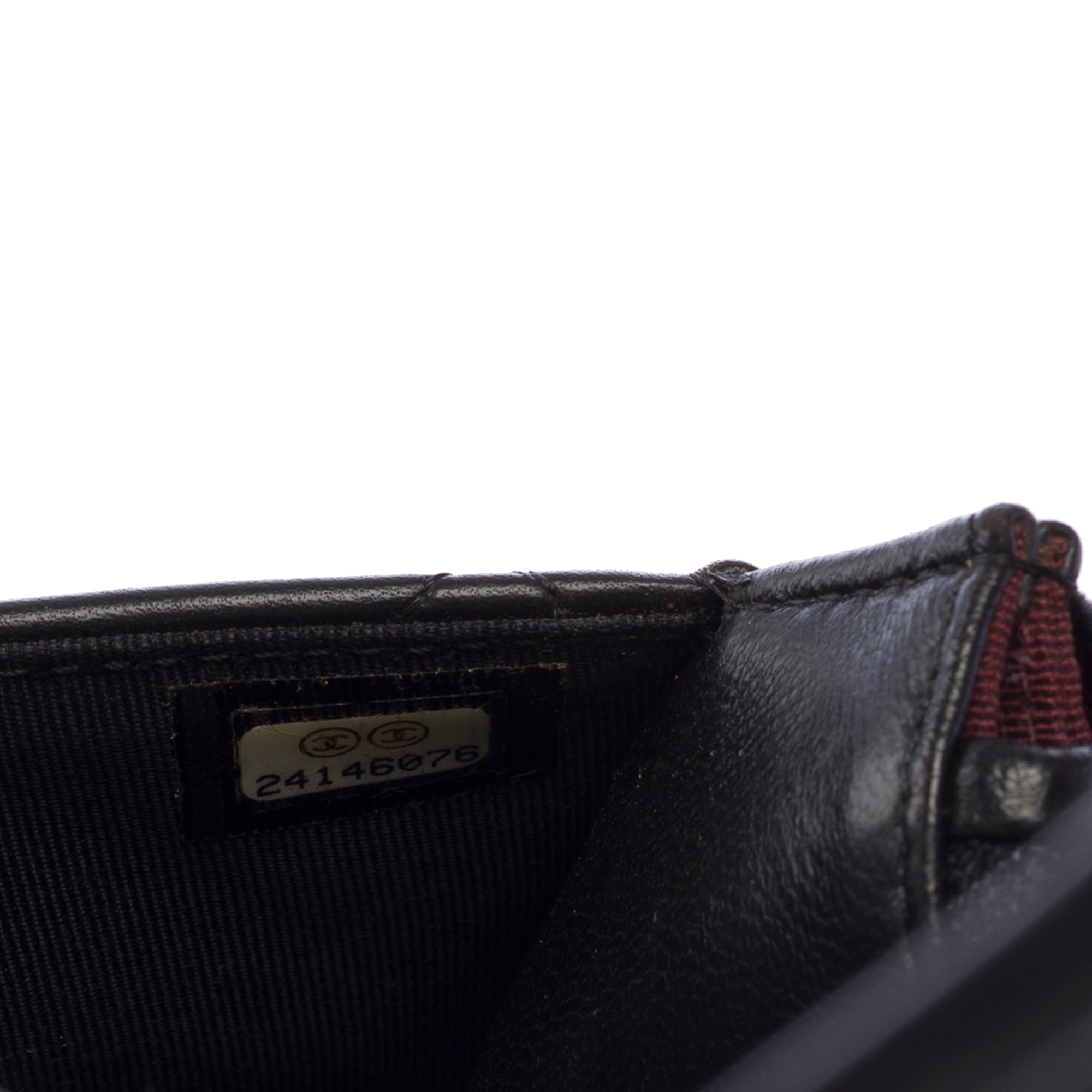 Sac CHANEL Wallet on Chain en Cuir Noir - 103737