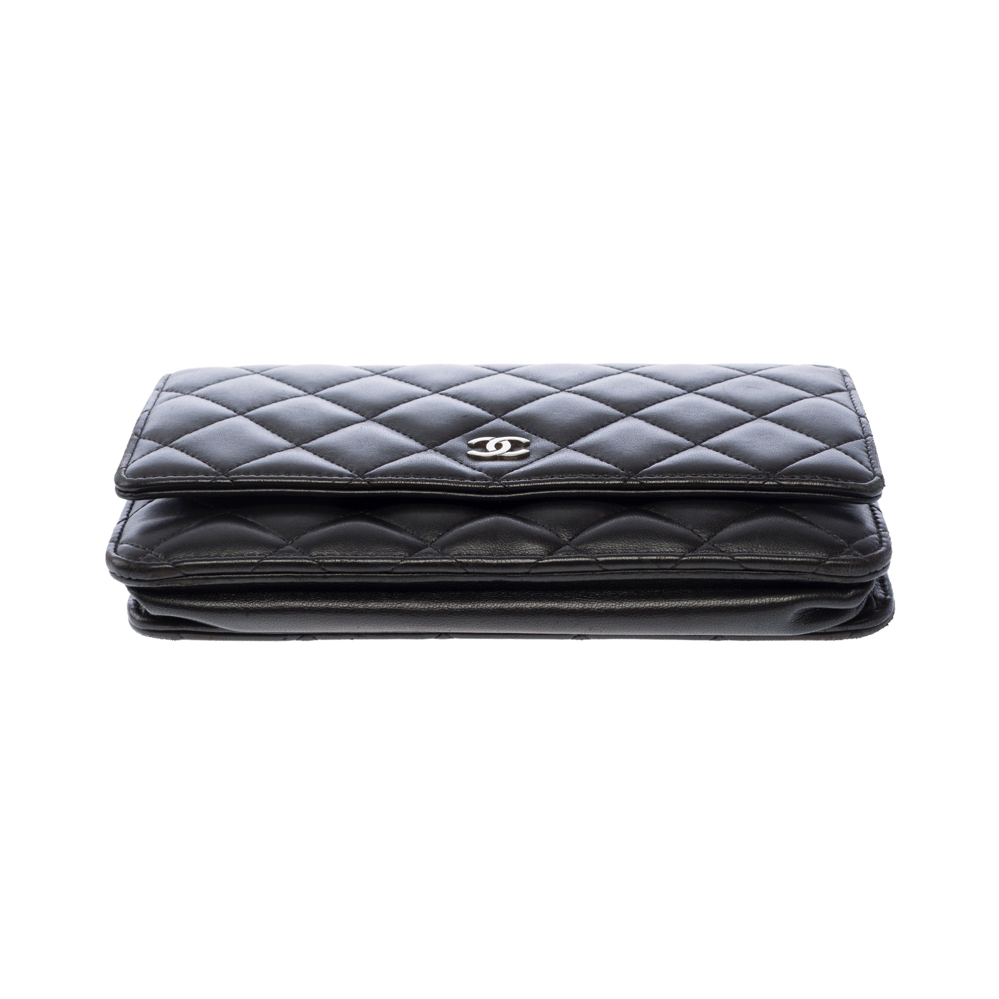 Sac CHANEL Wallet on Chain en Cuir Noir - 103737