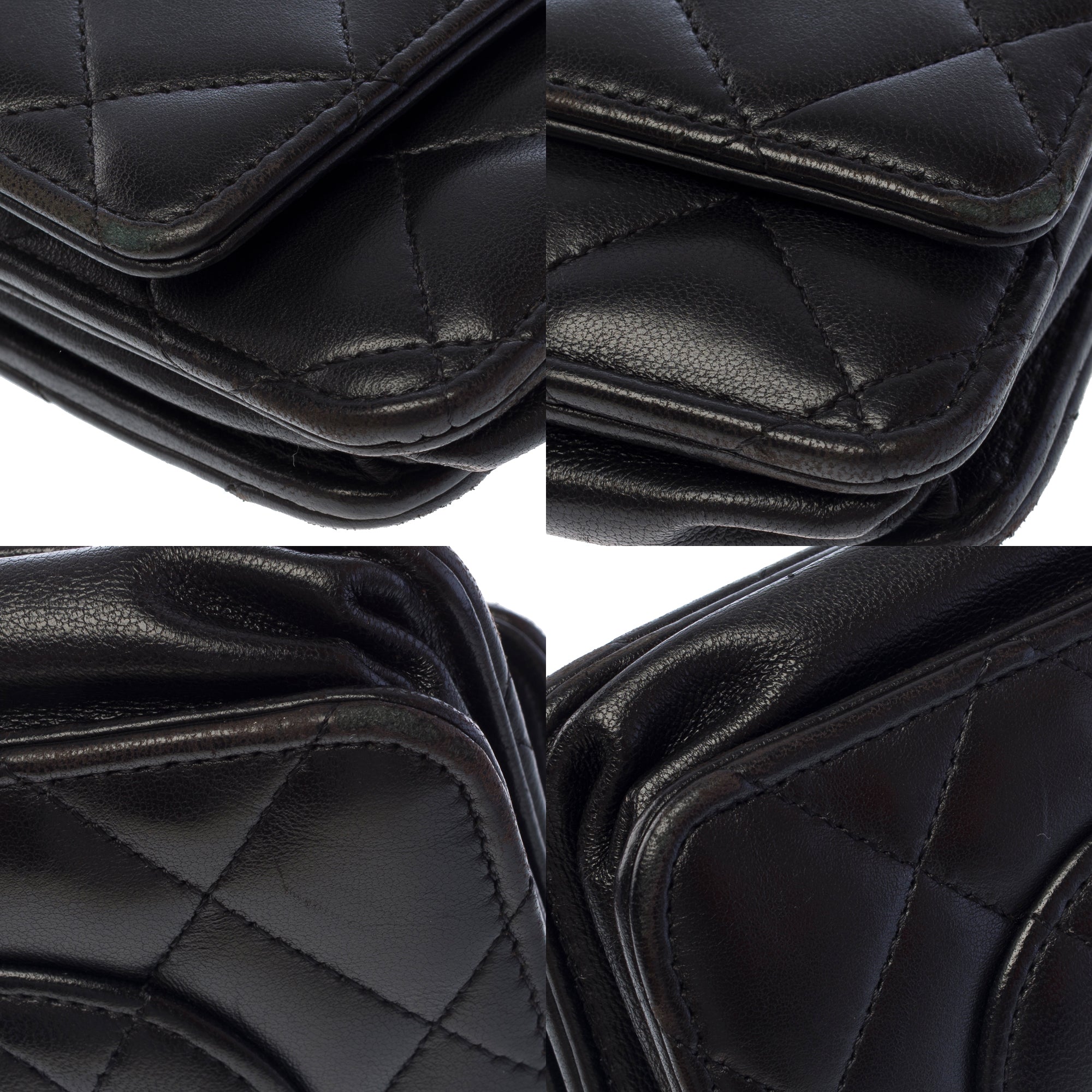 Sac CHANEL Wallet on Chain en Cuir Noir - 103737