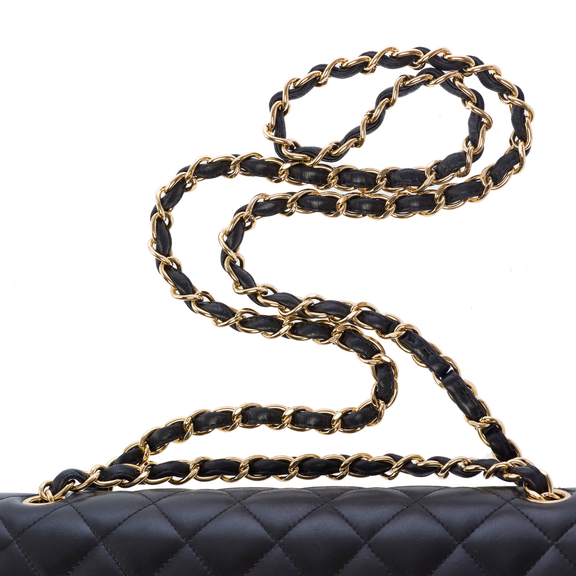 Sac CHANEL Timeless/Classique en Cuir Noir - 103738