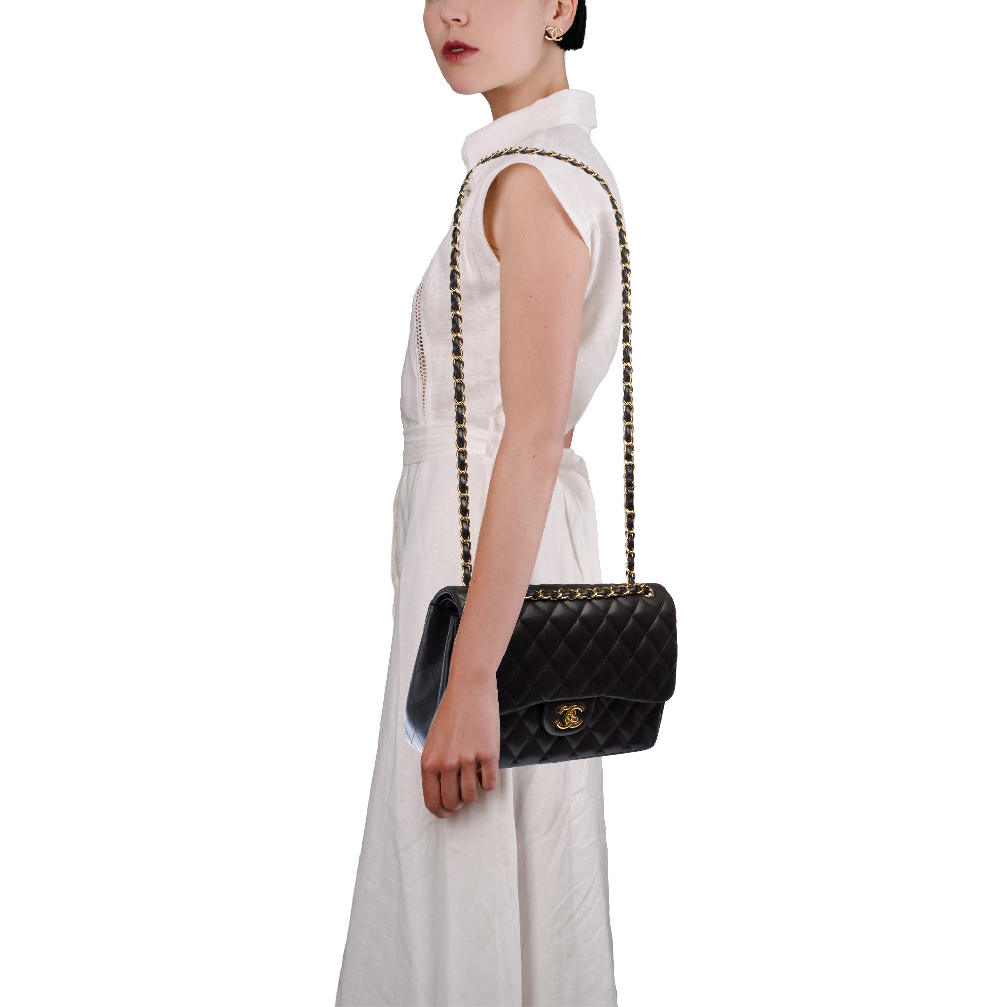 Sac CHANEL Timeless/Classique en Cuir Noir - 103738