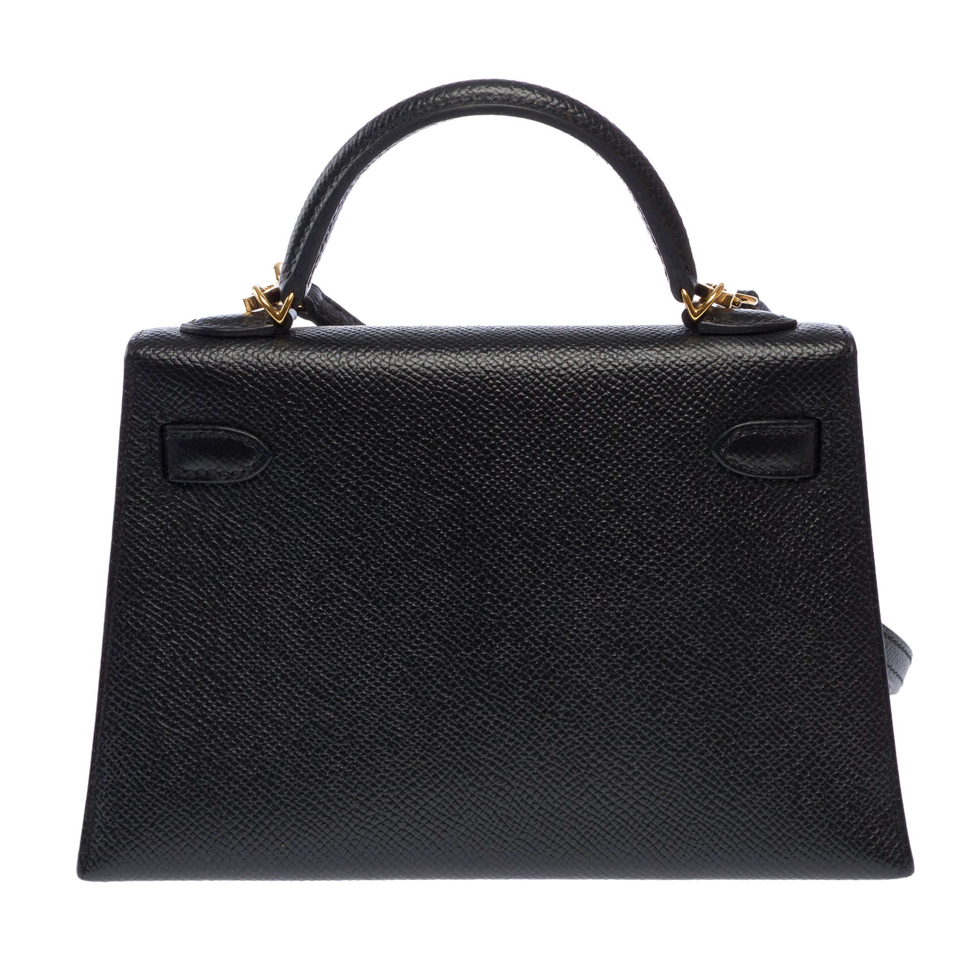 Sac HERMES Kelly Mini en Cuir Noir - 103748