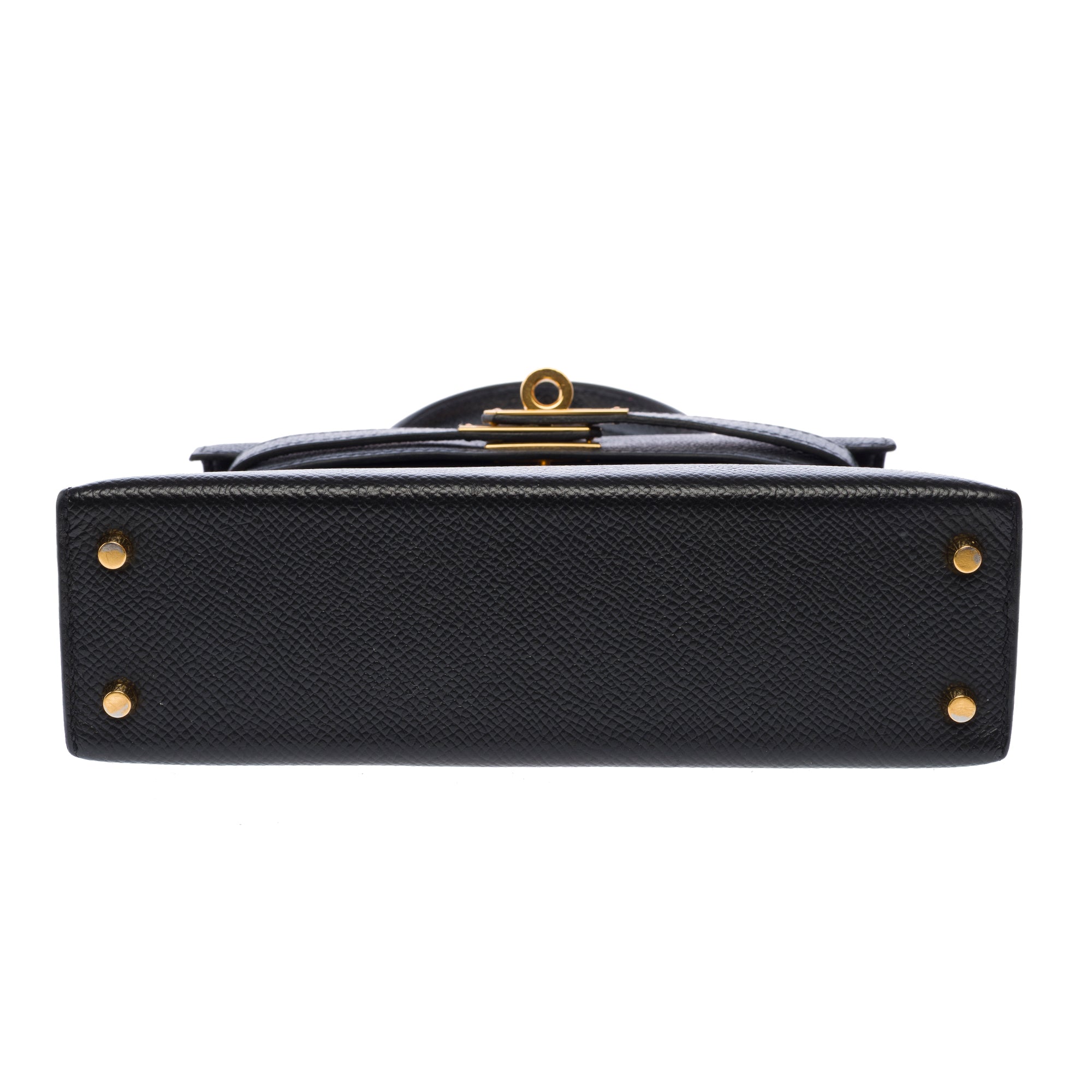 Sac HERMES Kelly Mini en Cuir Noir - 103748