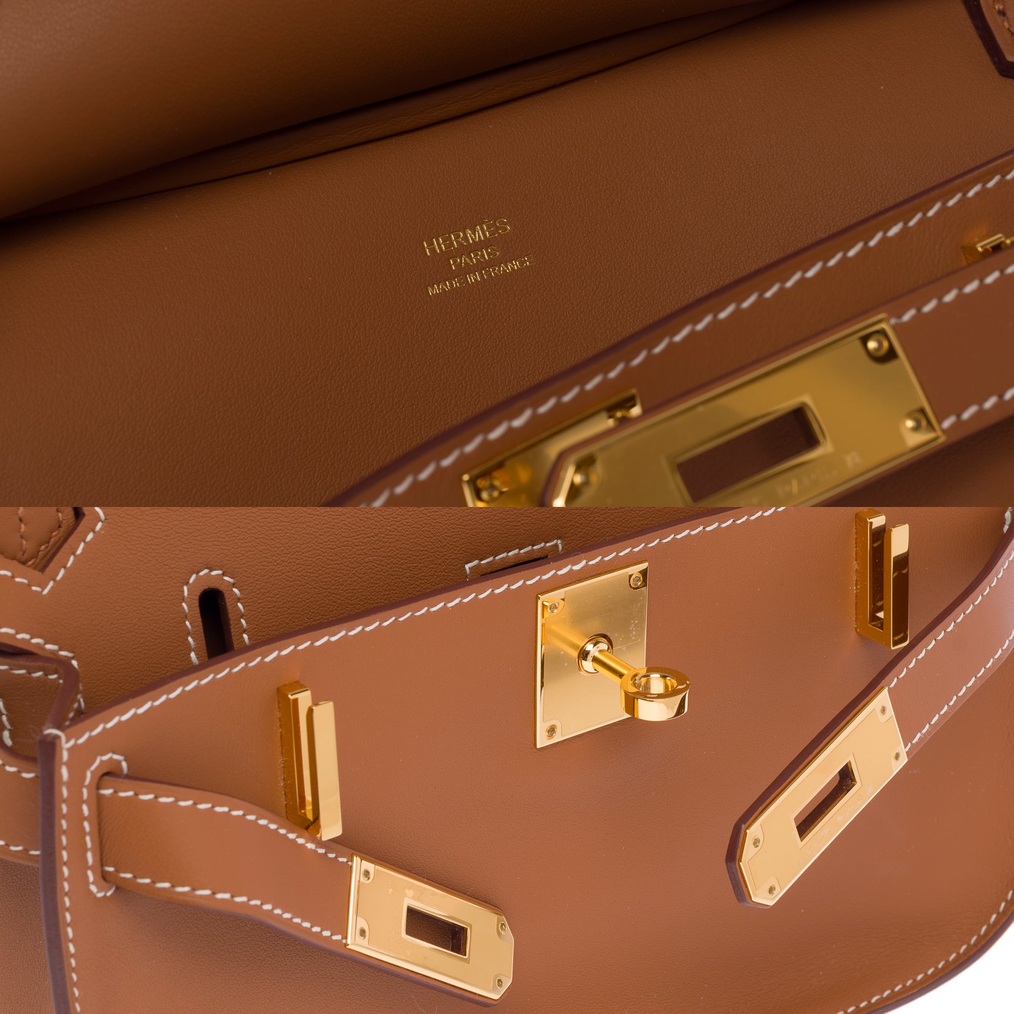 Sac HERMES Jypsiere en Cuir Doré - 103749