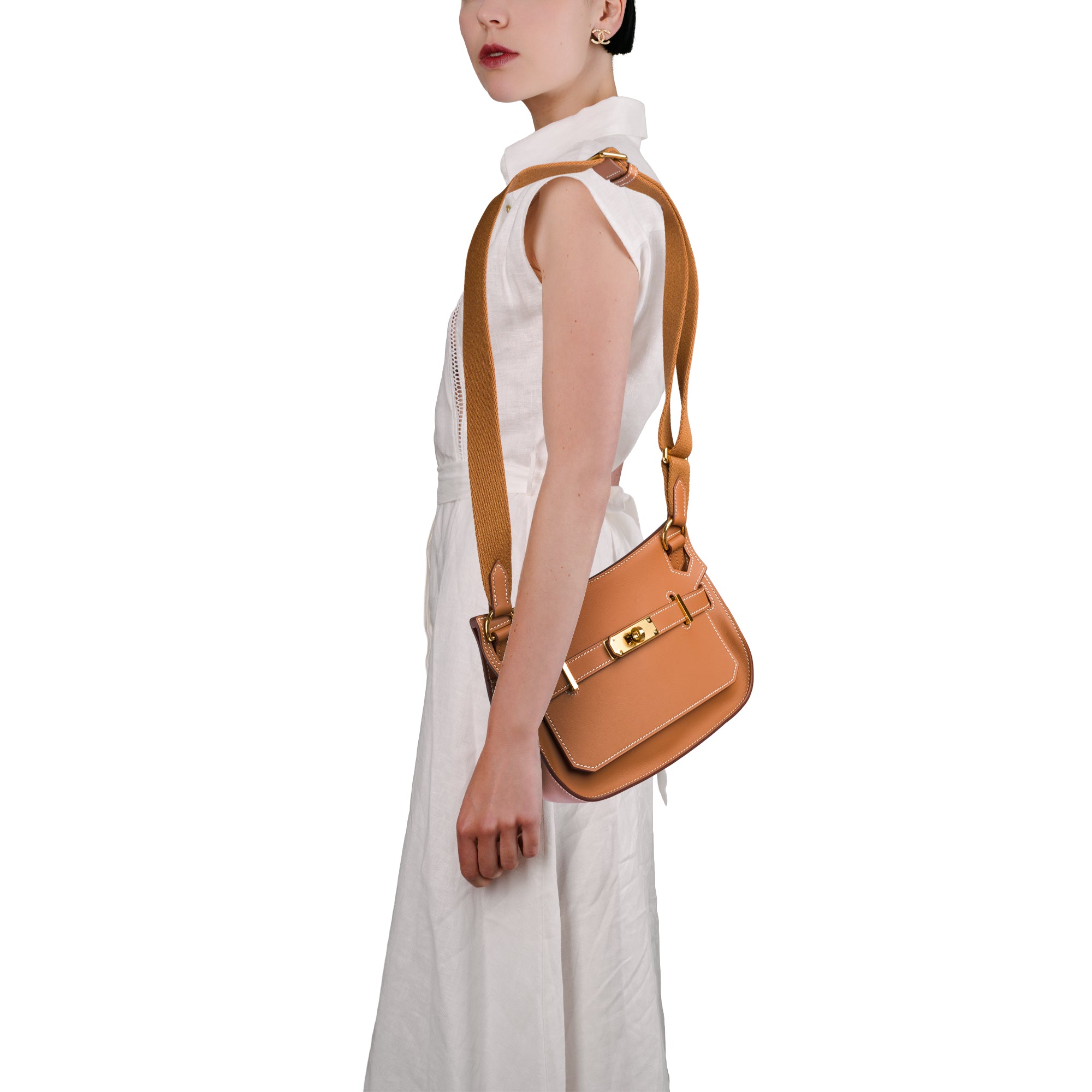 Sac HERMES Jypsiere en Cuir Doré - 103749