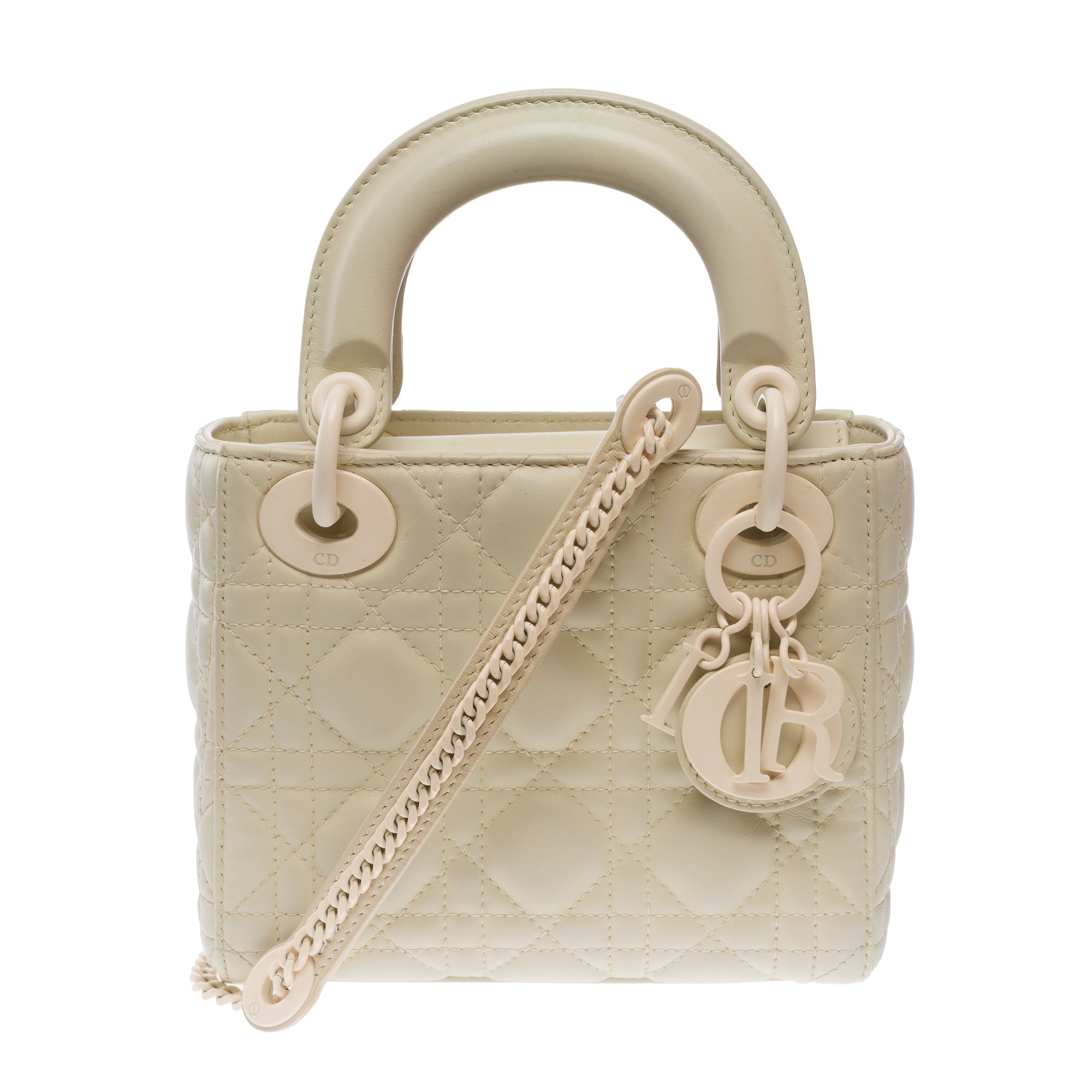 Sac DIOR Lady Dior en Cuir Beige - 103758