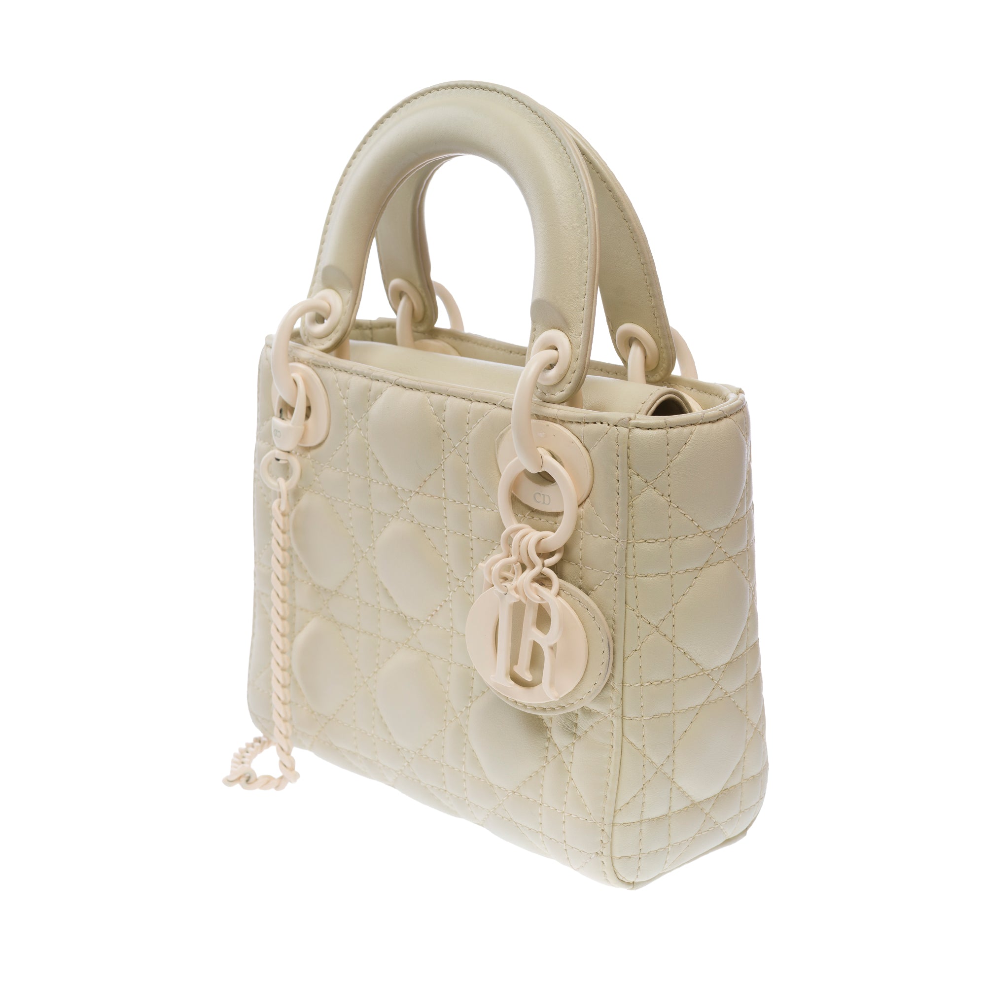 Sac DIOR Lady Dior en Cuir Beige - 103758