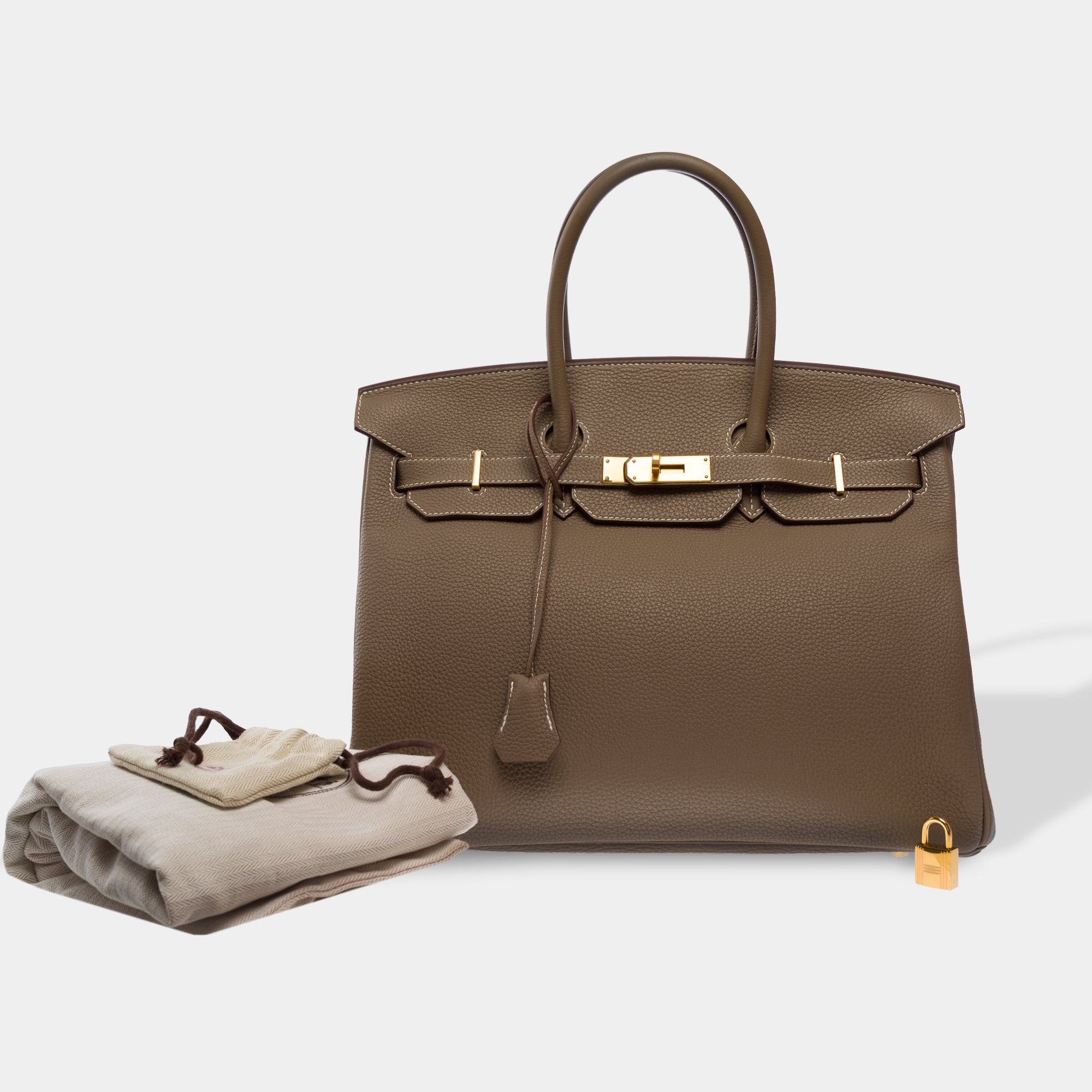 Sac HERMES Birkin 35 en Cuir Étoupe - 103759
