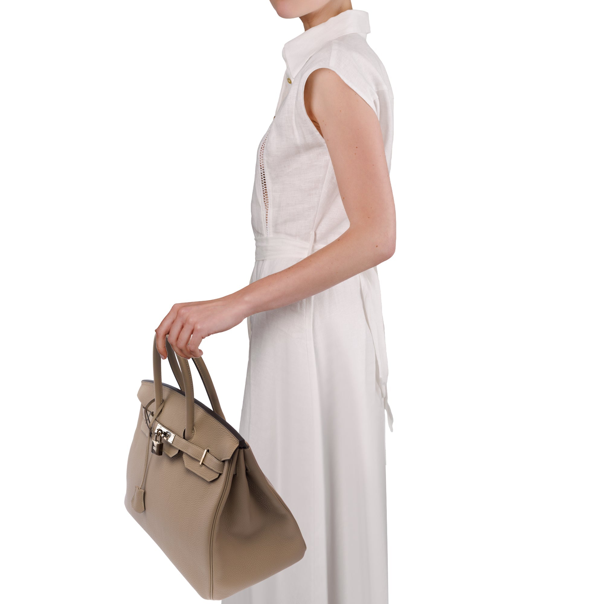 Sac HERMES Birkin 35 en Cuir Gris - 103760