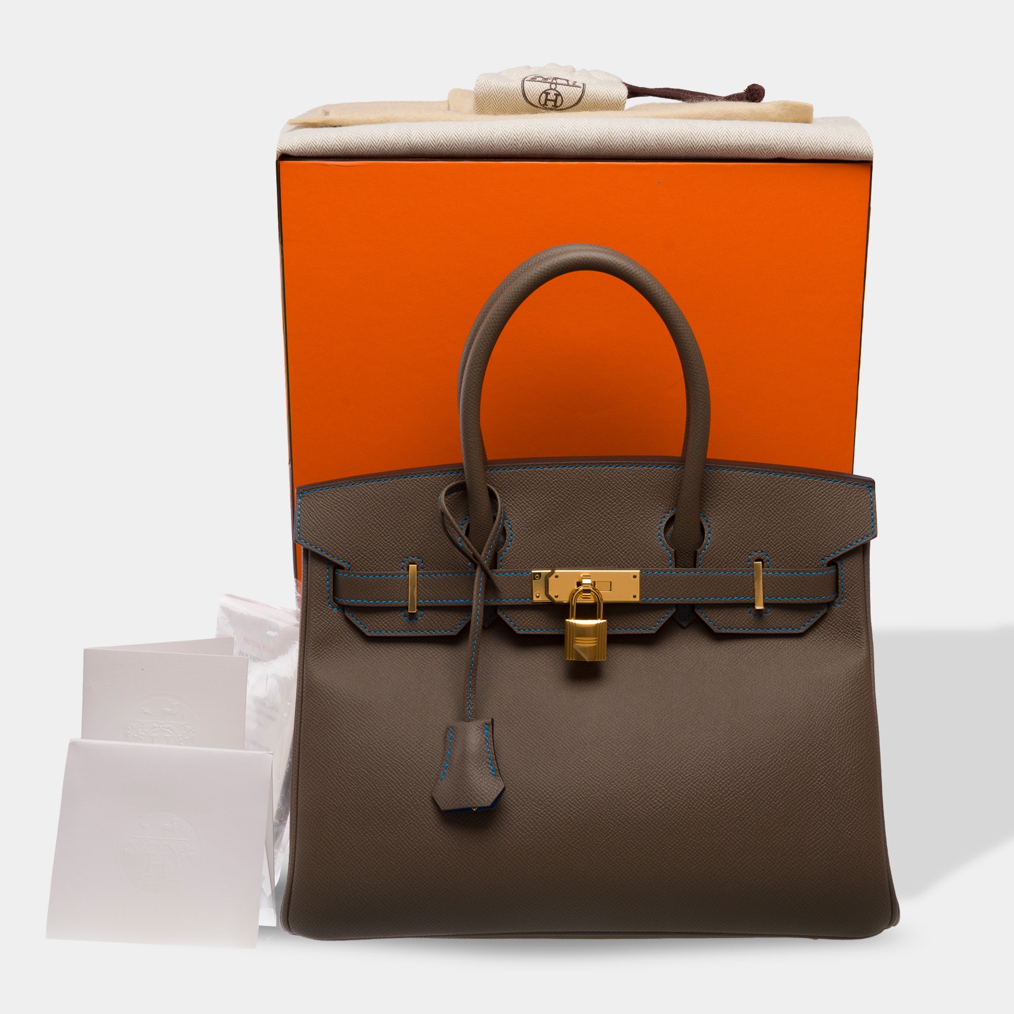 Sac HERMES Birkin 30 en Cuir Étoupe - 103761