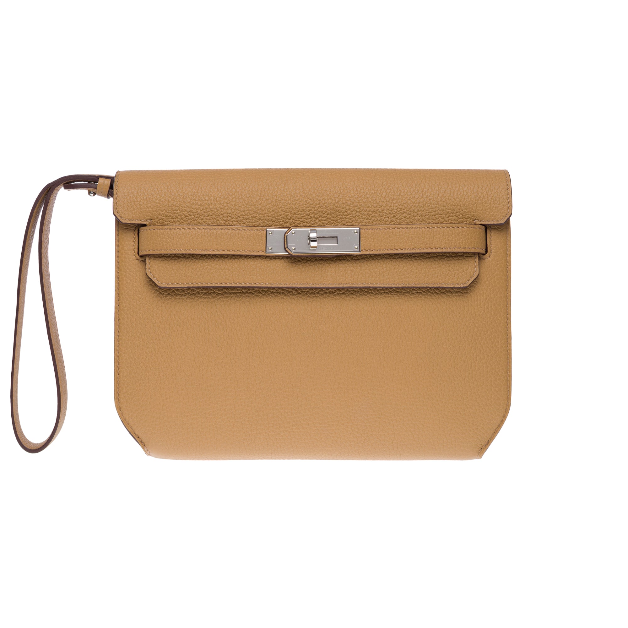 Sac HERMES Kelly Depeches en Cuir Beige - 102483