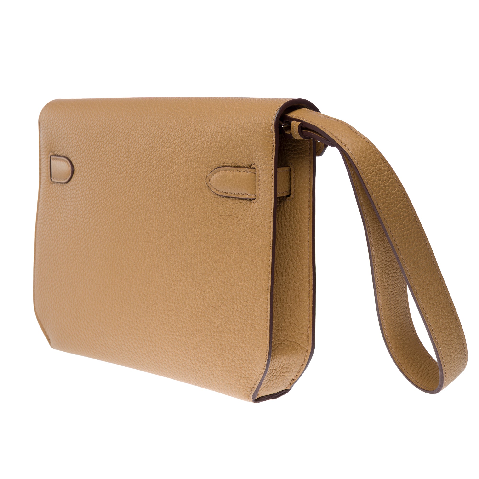 Sac HERMES Kelly Depeches en Cuir Beige - 102483