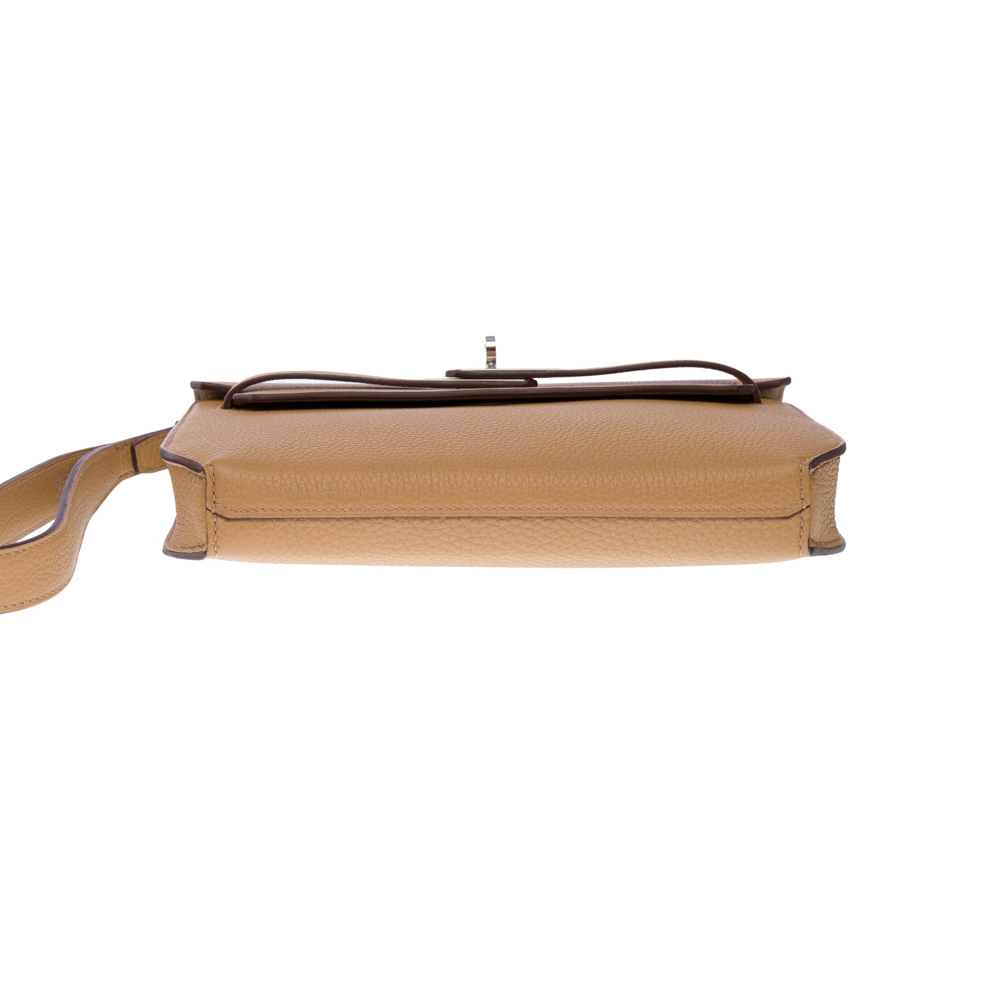Sac HERMES Kelly Depeches en Cuir Beige - 102483