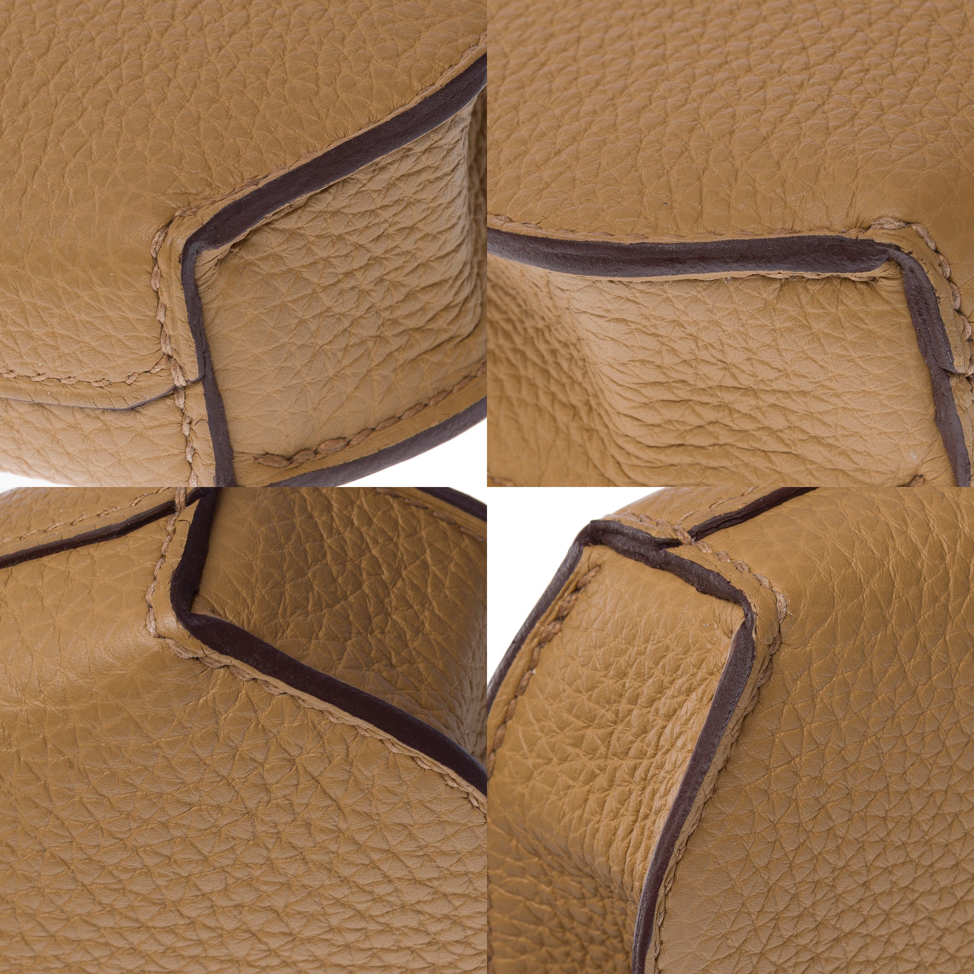 Sac HERMES Kelly Depeches en Cuir Beige - 102483