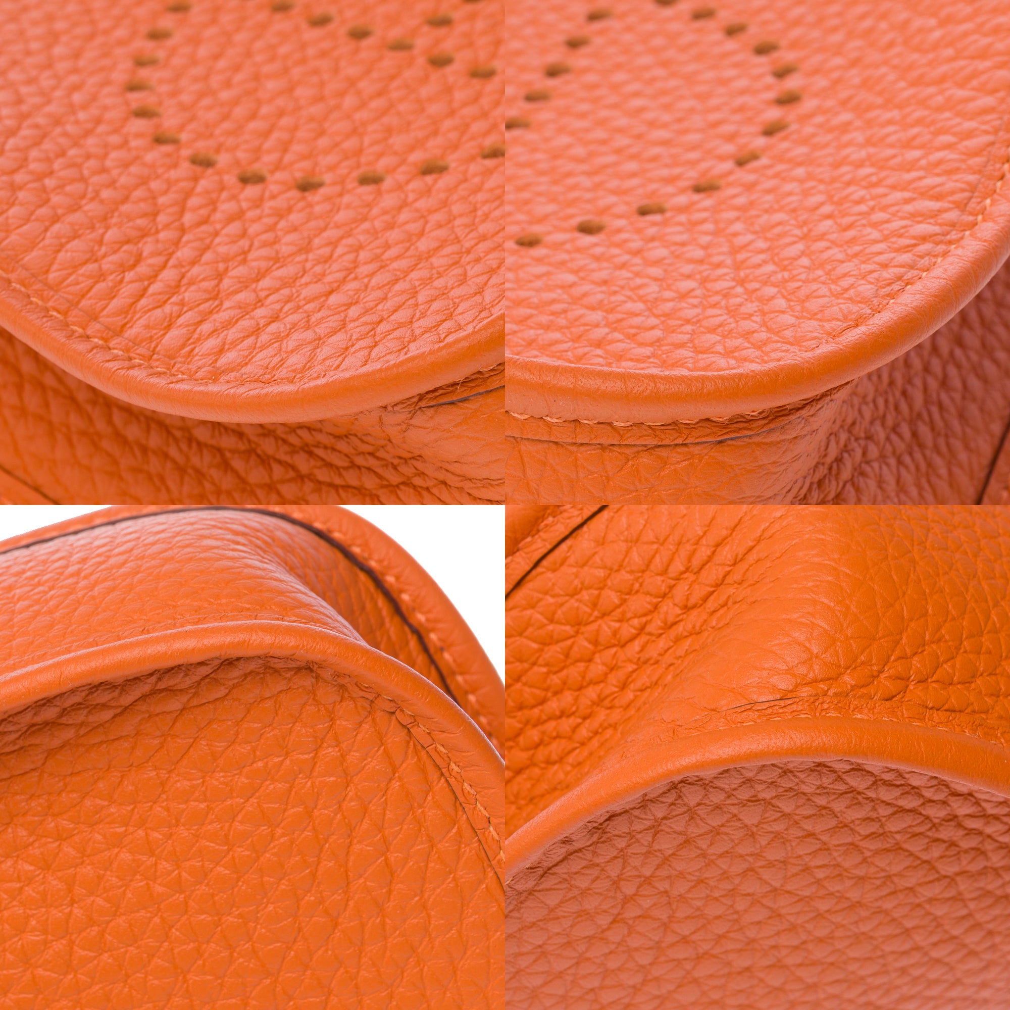 Sac HERMES Mini Evelyne en Cuir Orange - 103764