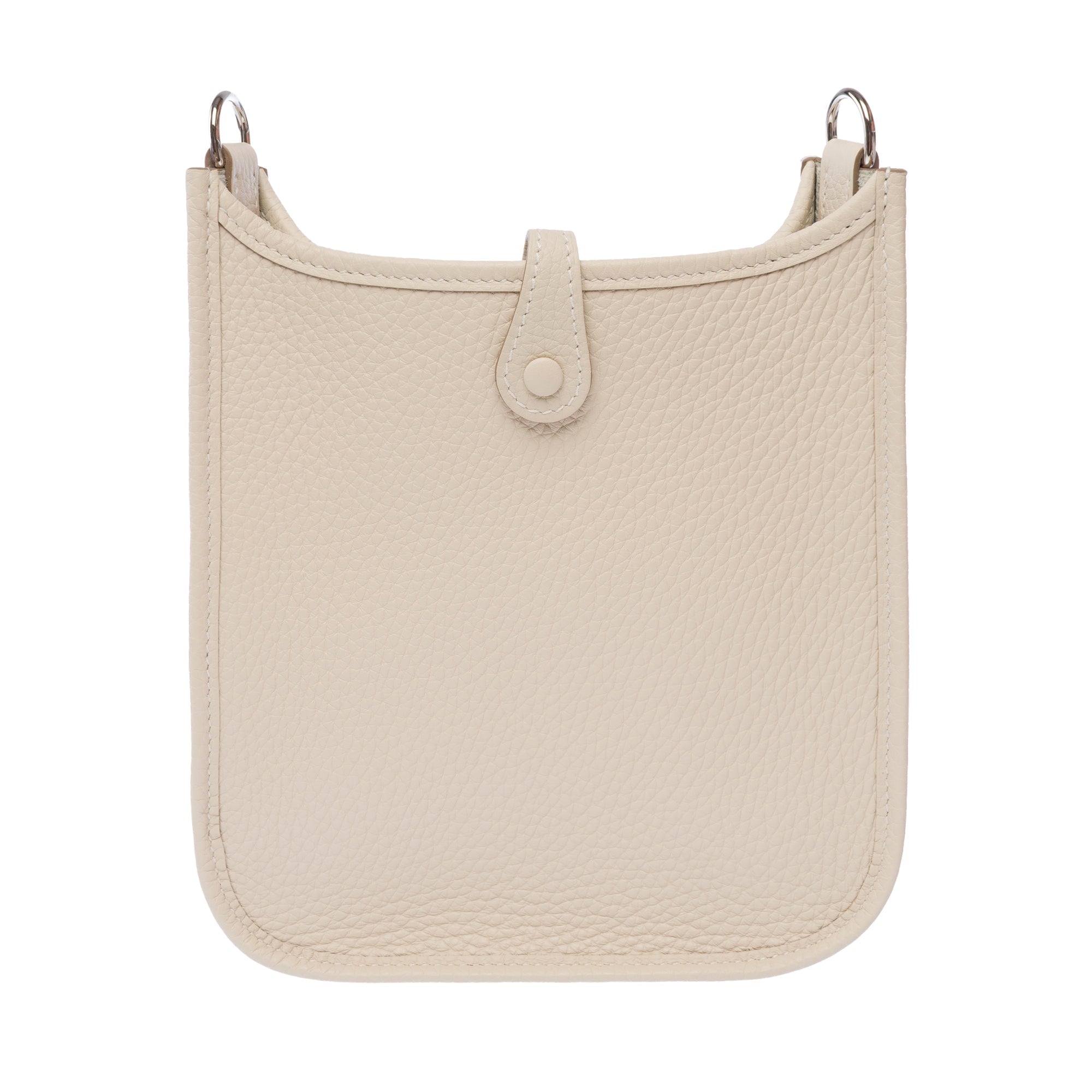 Sac HERMES Mini Evelyne en Cuir Blanc - 103765