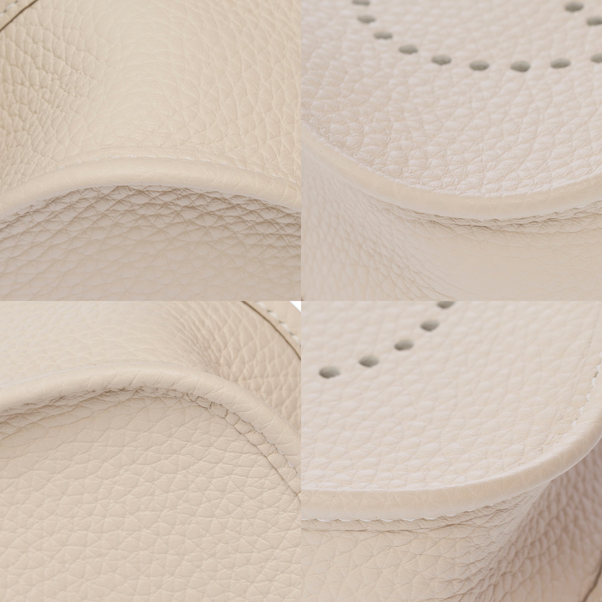 Sac HERMES Mini Evelyne en Cuir Blanc - 103765