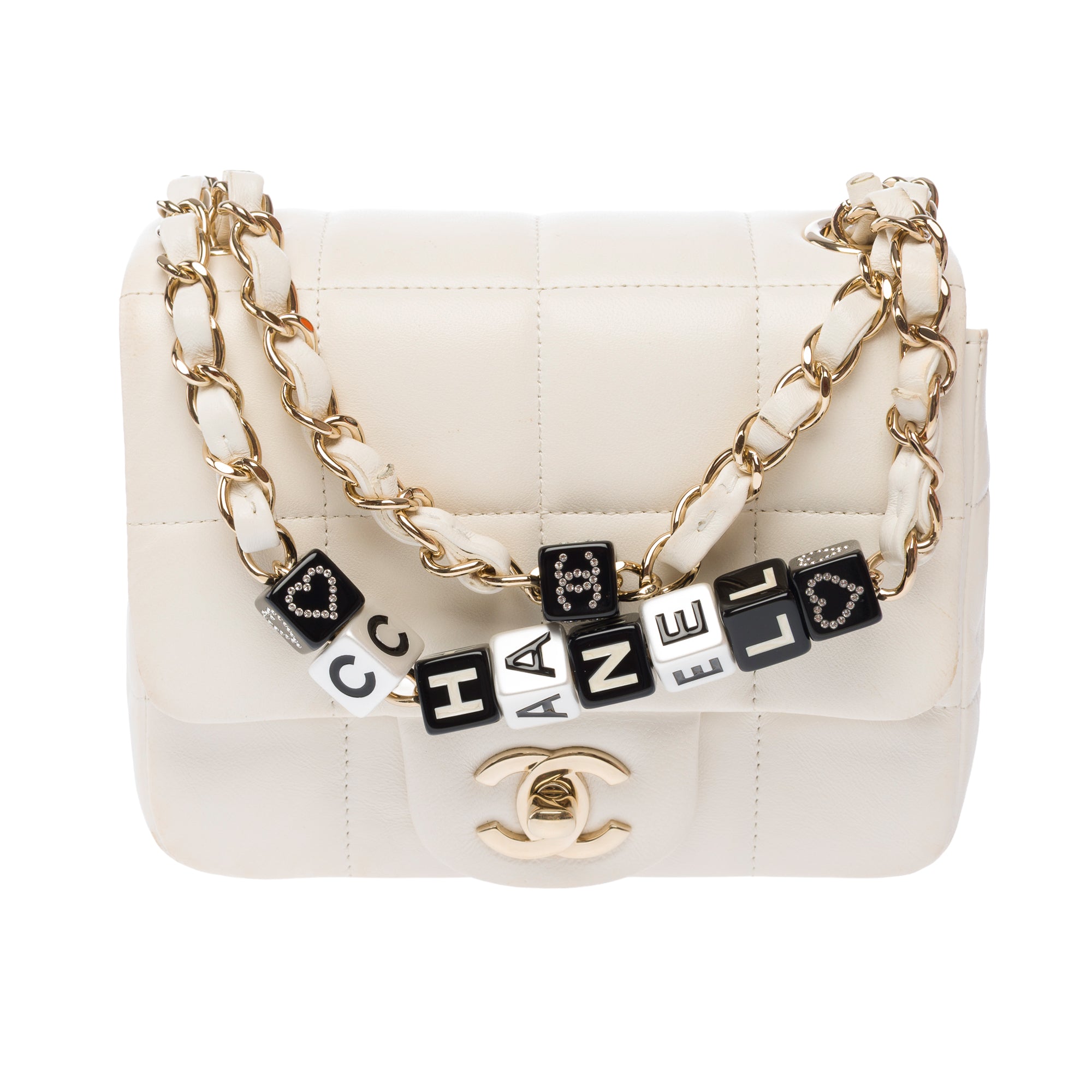 Sac CHANEL Timeless/Classique en Cuir Blanc - 103771