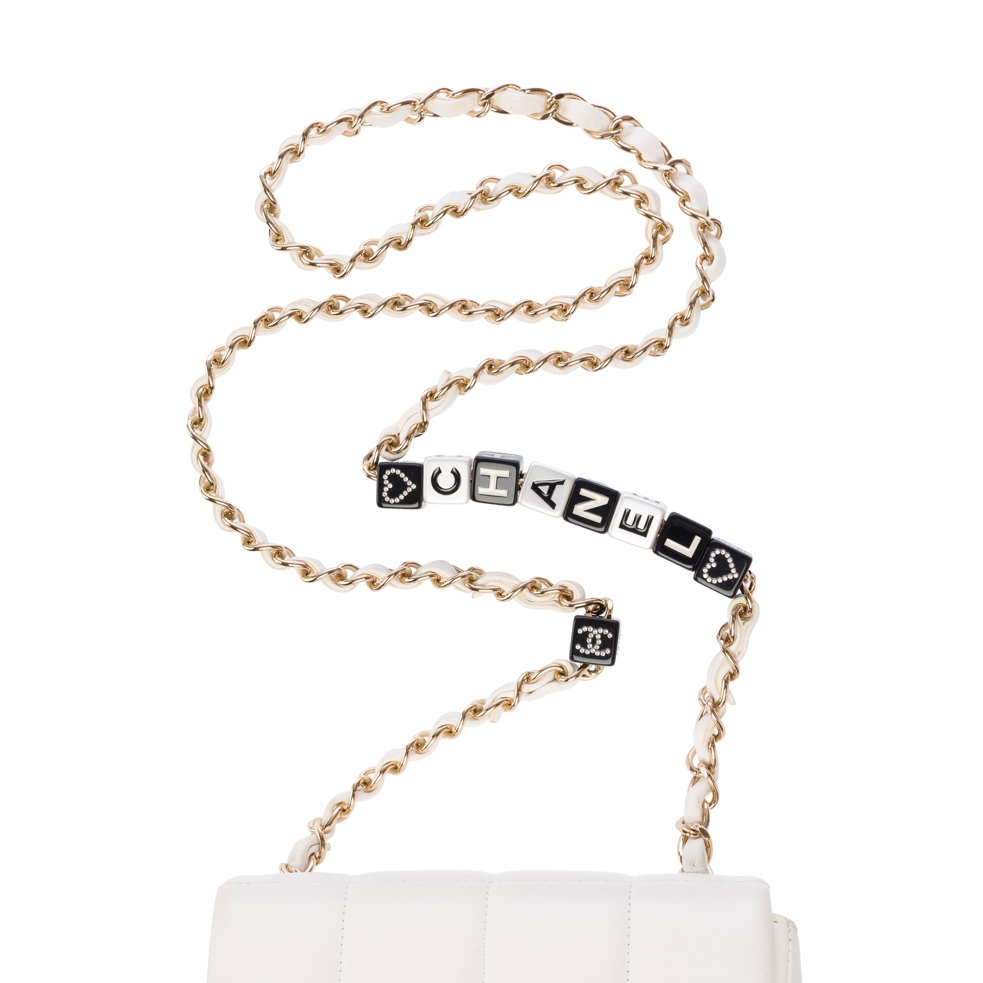 Sac CHANEL Timeless/Classique en Cuir Blanc - 103771
