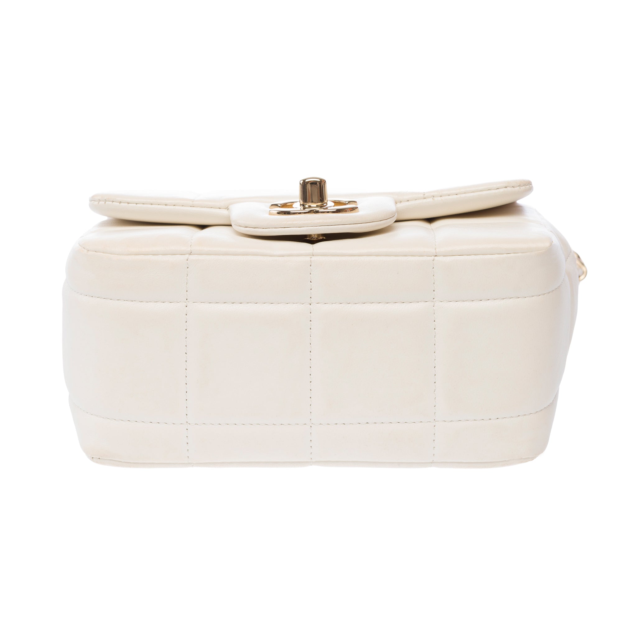 Sac CHANEL Timeless/Classique en Cuir Blanc - 103771