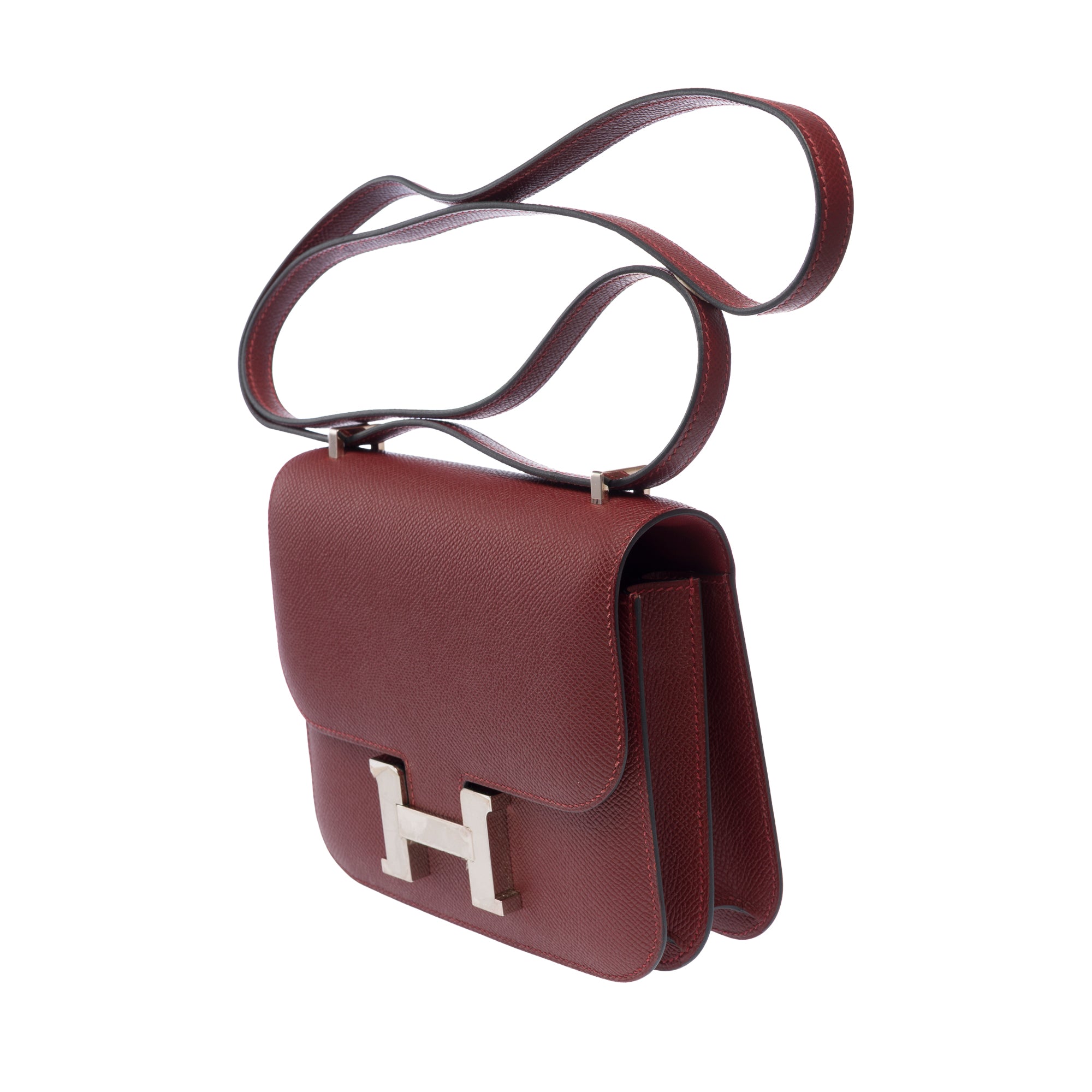 Sac HERMES Constance en Cuir Rouge - 103769