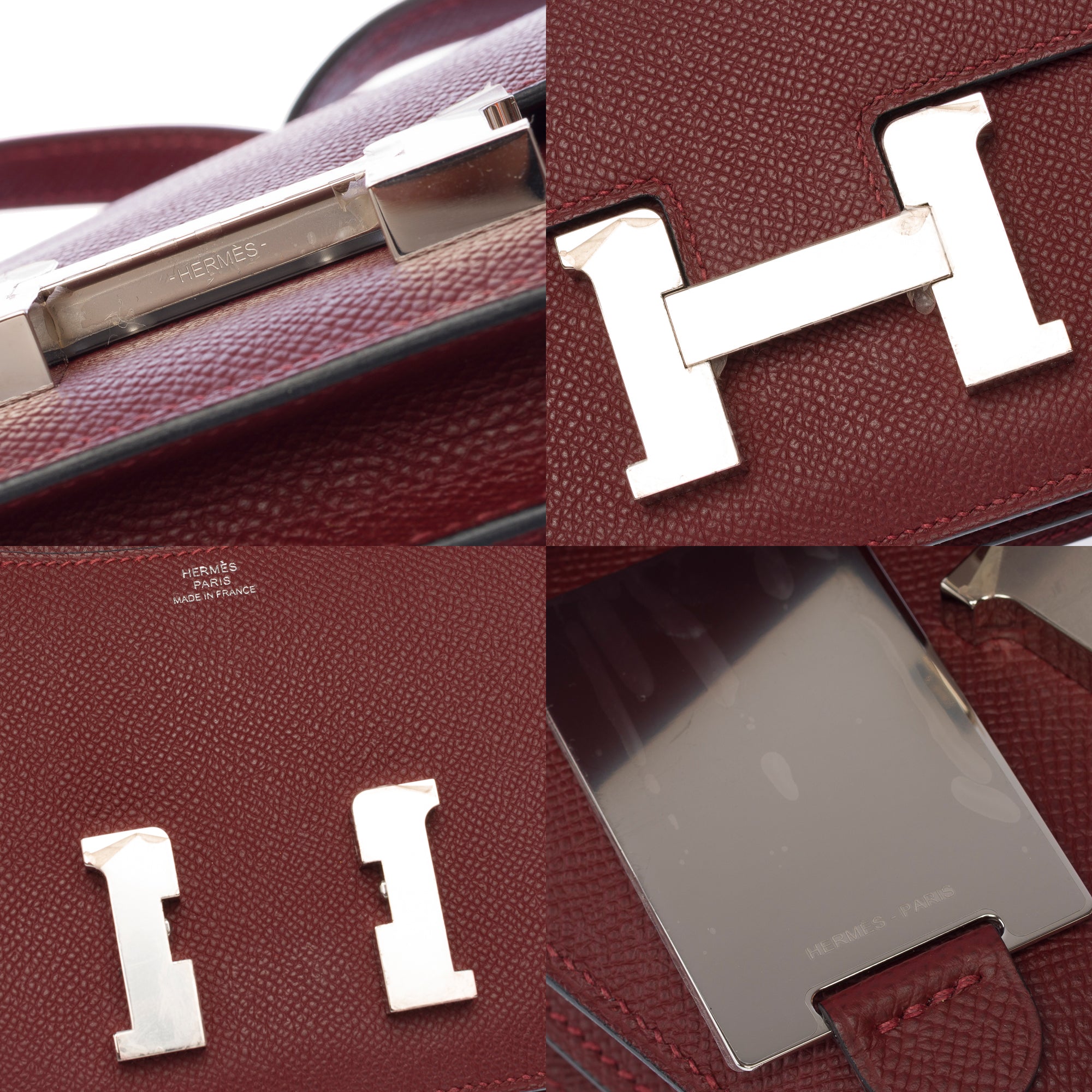 Sac HERMES Constance en Cuir Rouge - 103769