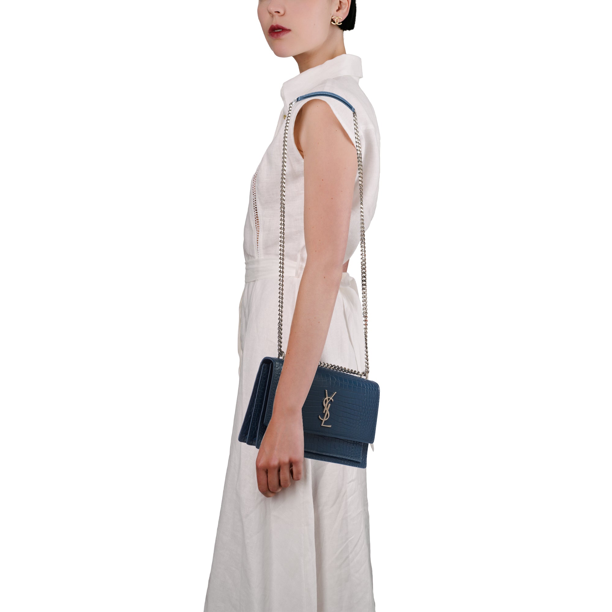 Sac YVES SAINT LAURENT en Cuir Bleu - 103782