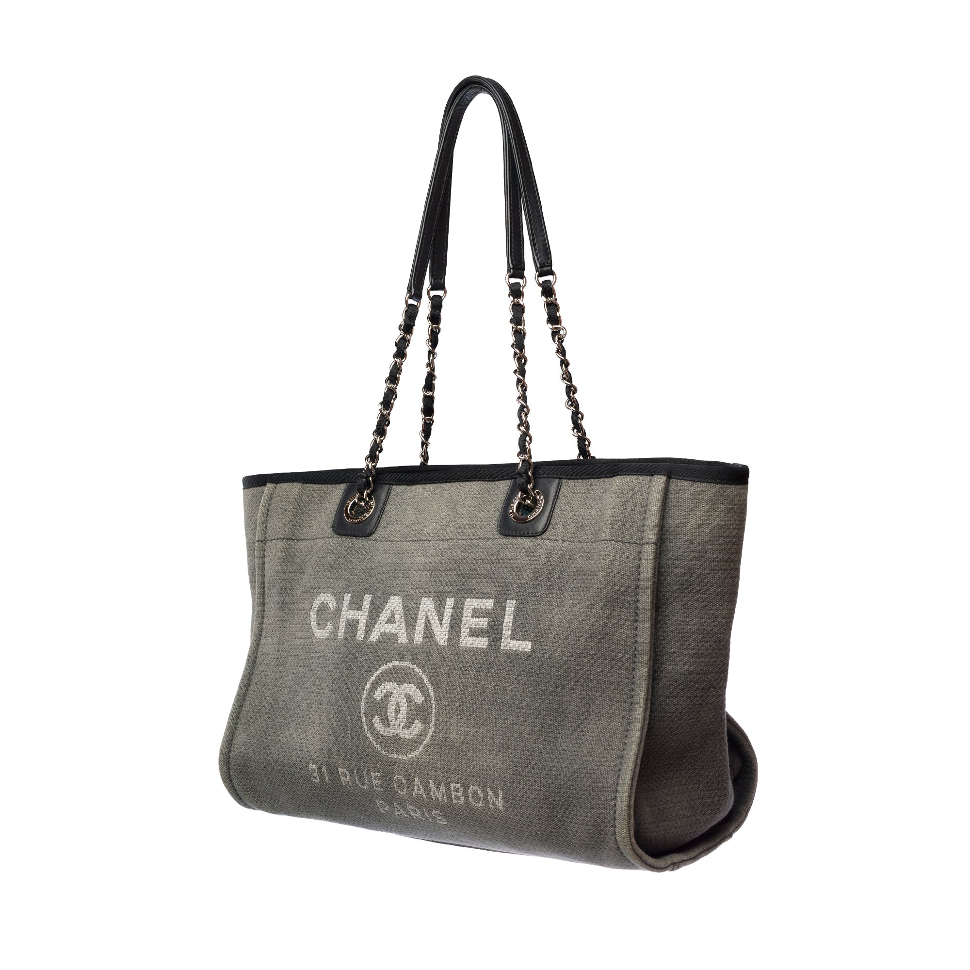 Sac CHANEL Deauville en Denim Gris - 103773