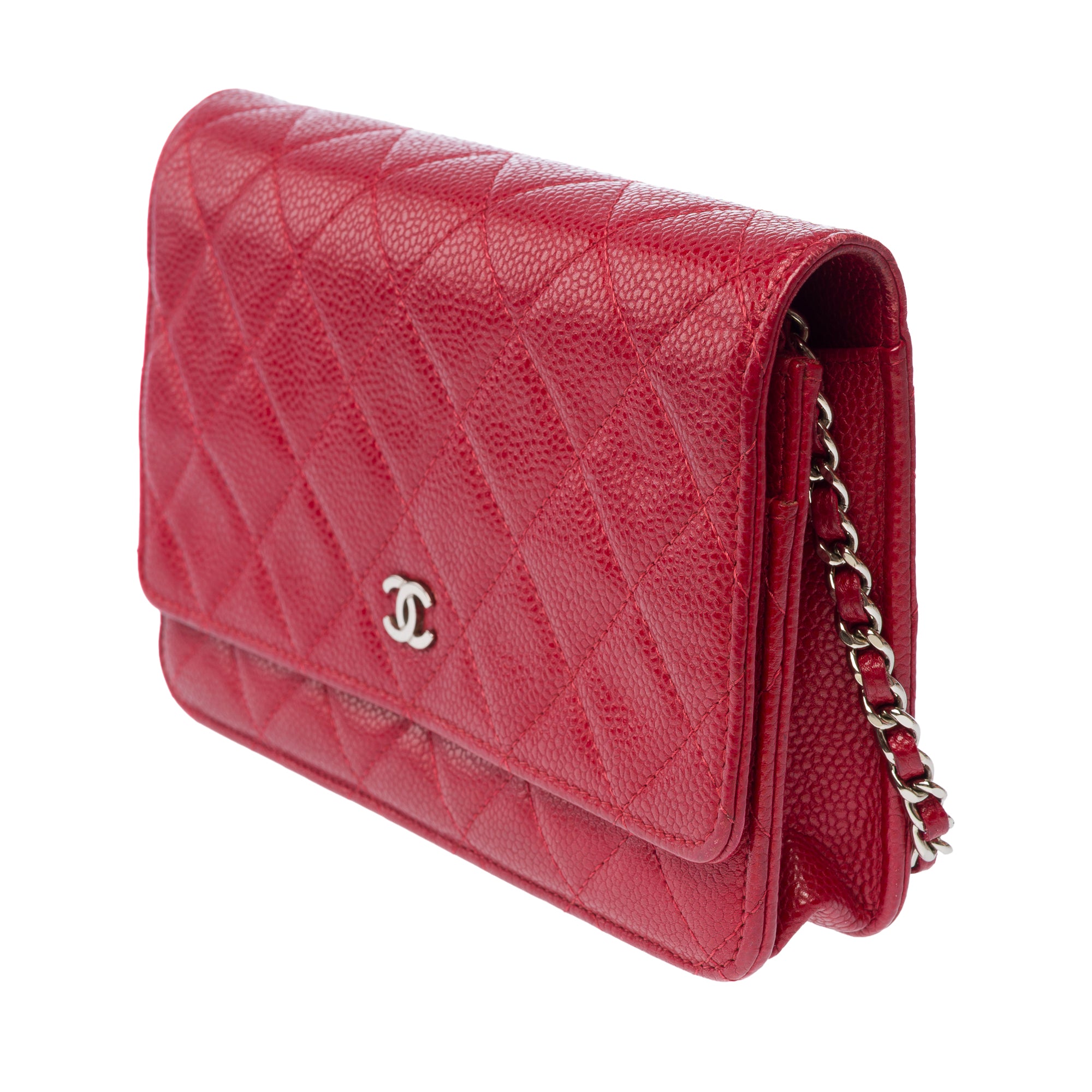 Sac CHANEL Wallet on Chain en Cuir Rouge - 103777