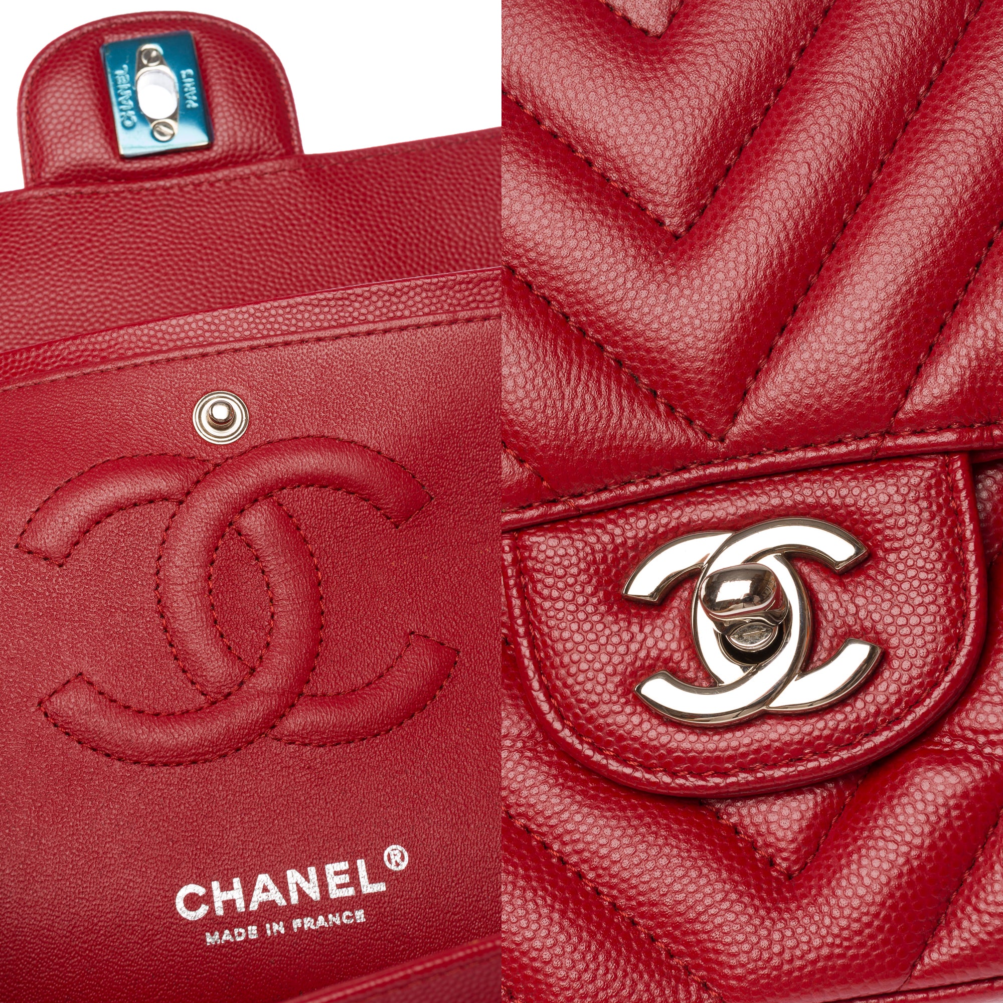 Sac CHANEL Timeless/Classique en Cuir Rouge - 103776