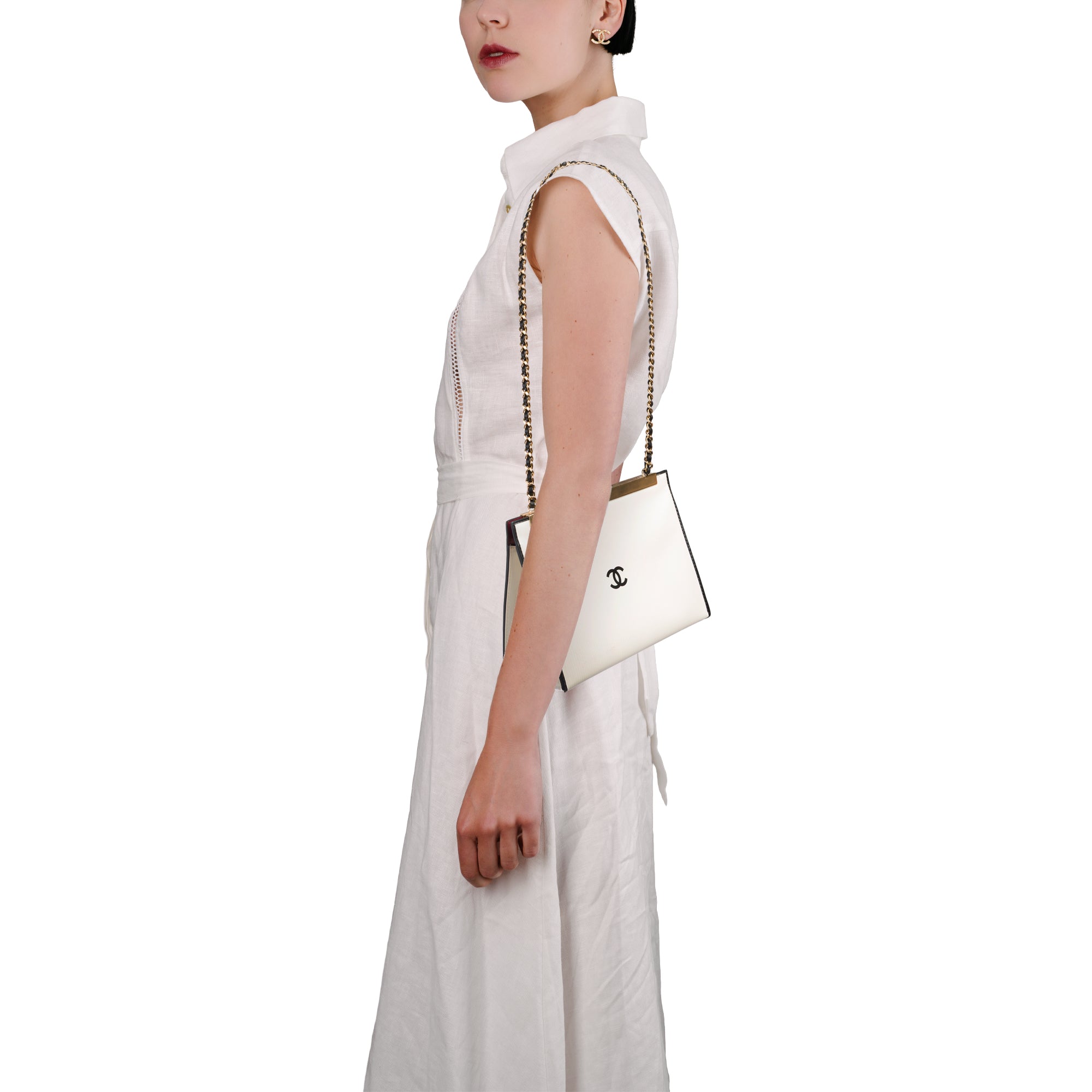 Sac CHANEL en Cuir Blanc - 103786