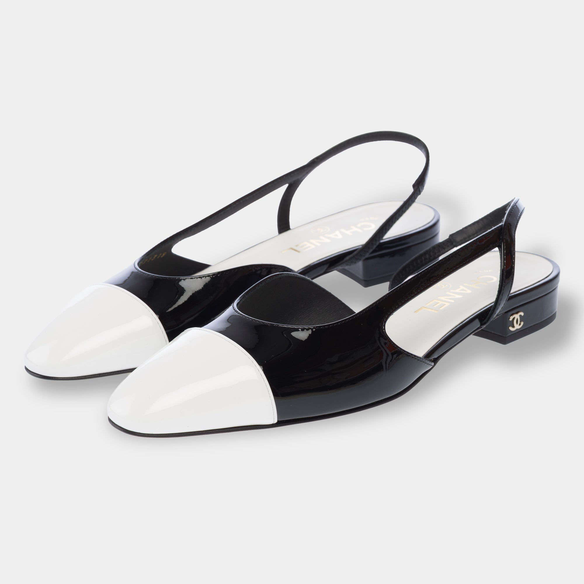 Chaussure CHANEL Slingback en Cuir Noir - 103787