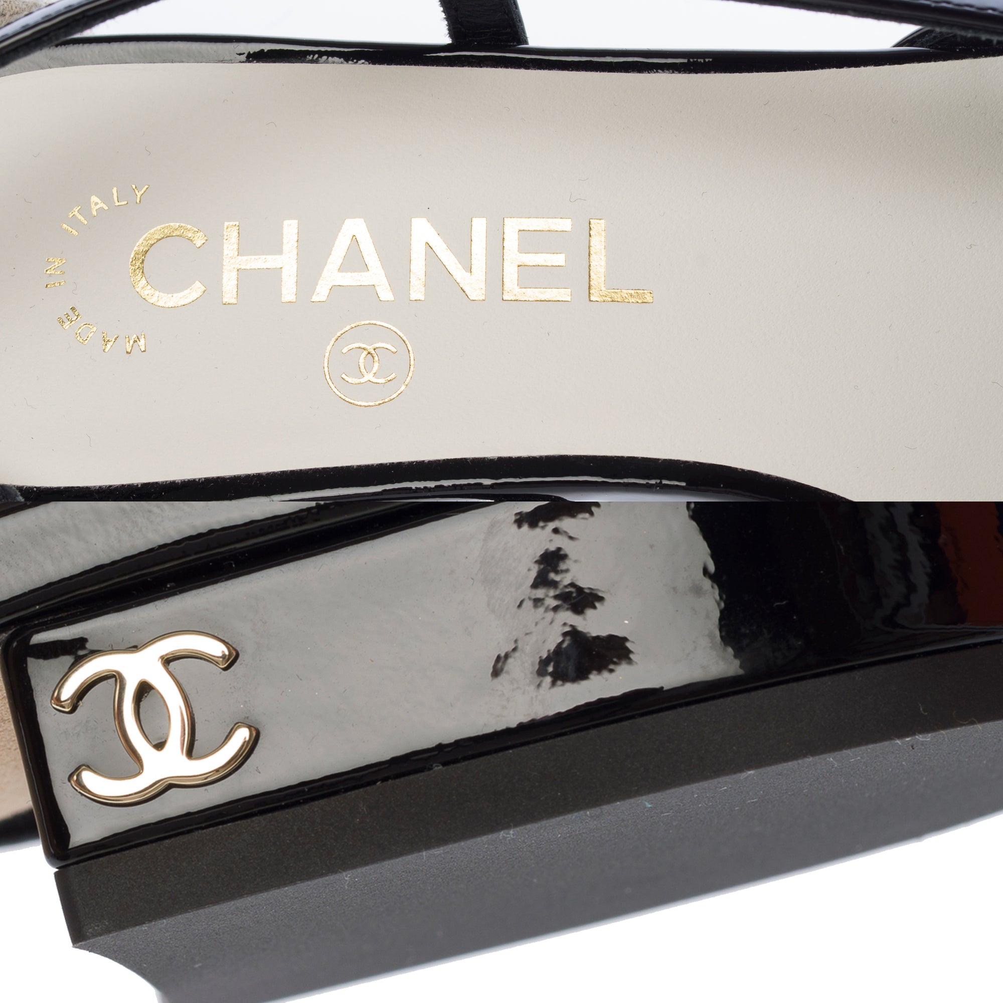 Chaussure CHANEL Slingback en Cuir Noir - 103787