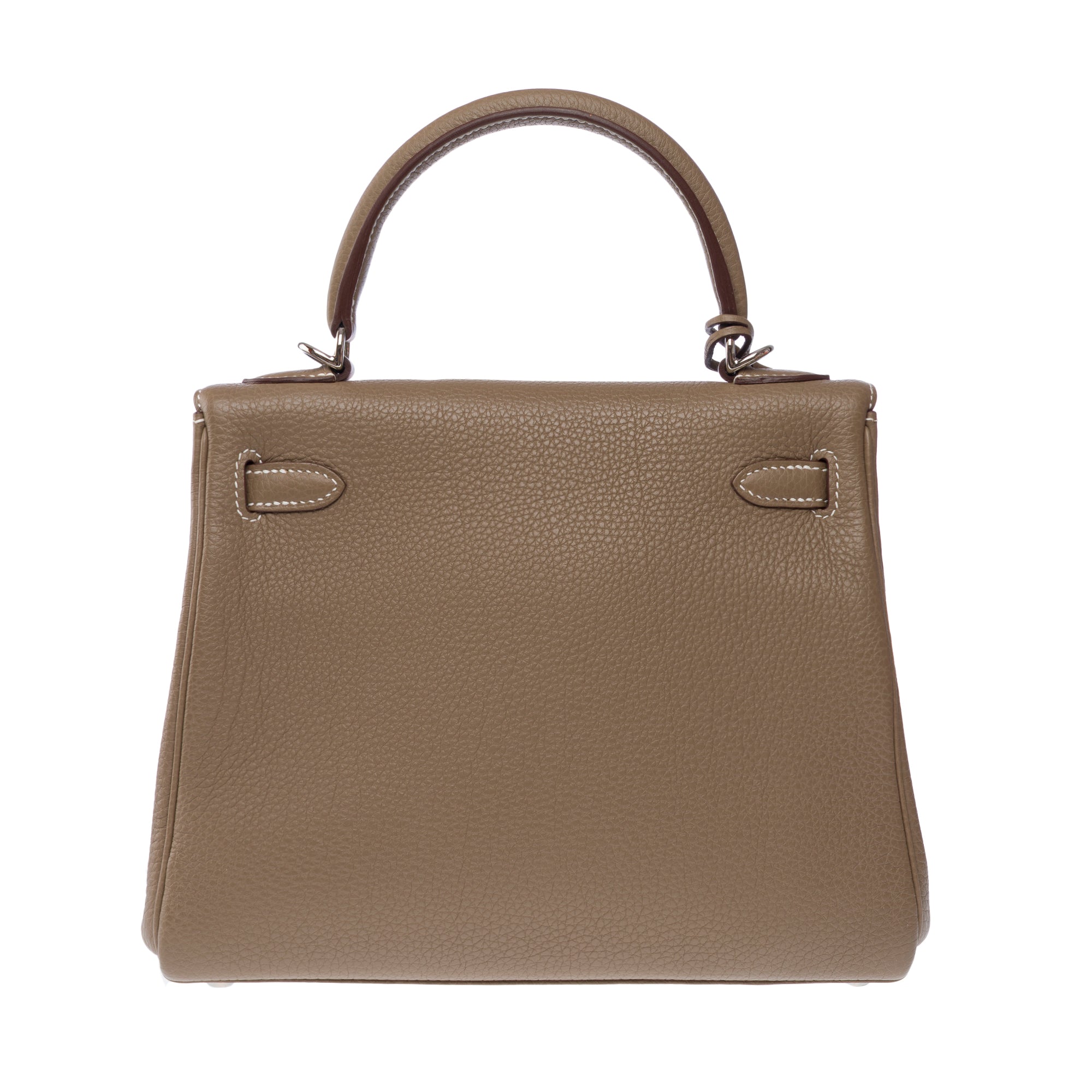 Sac HERMES Kelly 25 en Cuir Étoupe - 103789