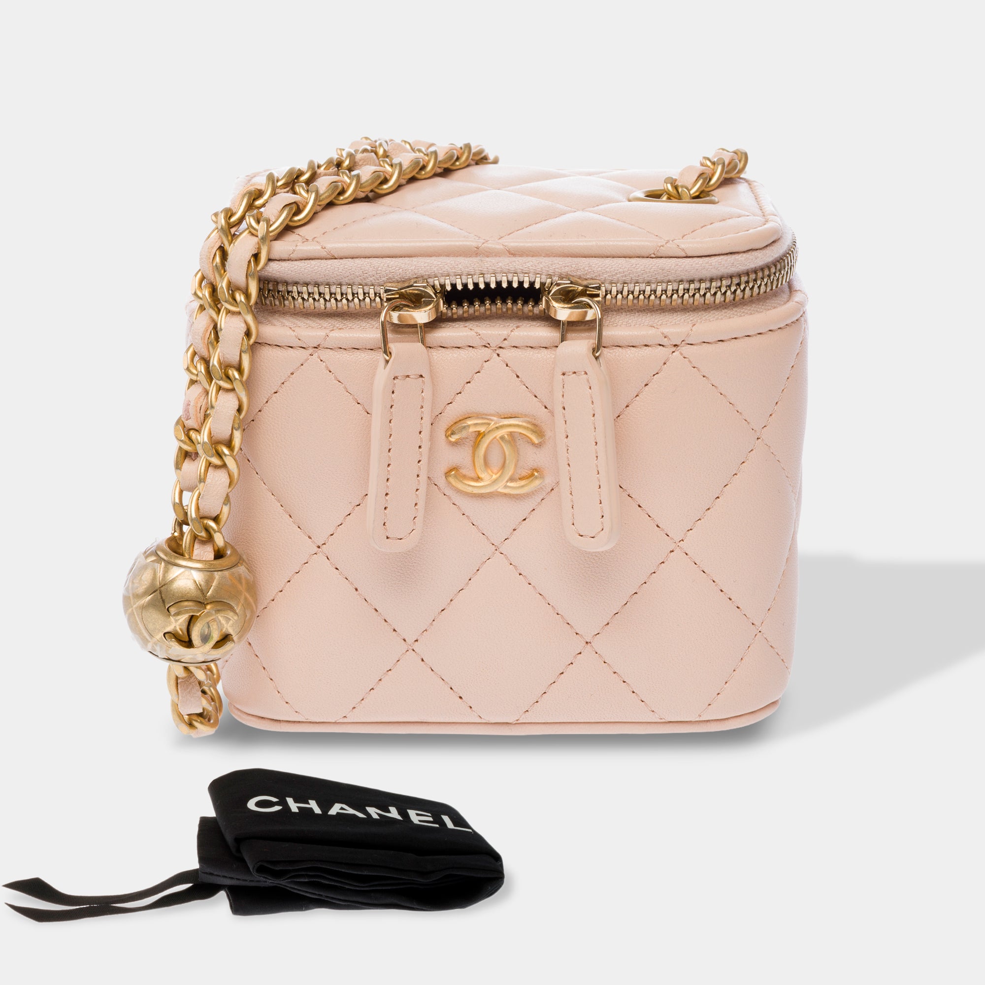 Sac CHANEL Vanity en Cuir Rose - 103784