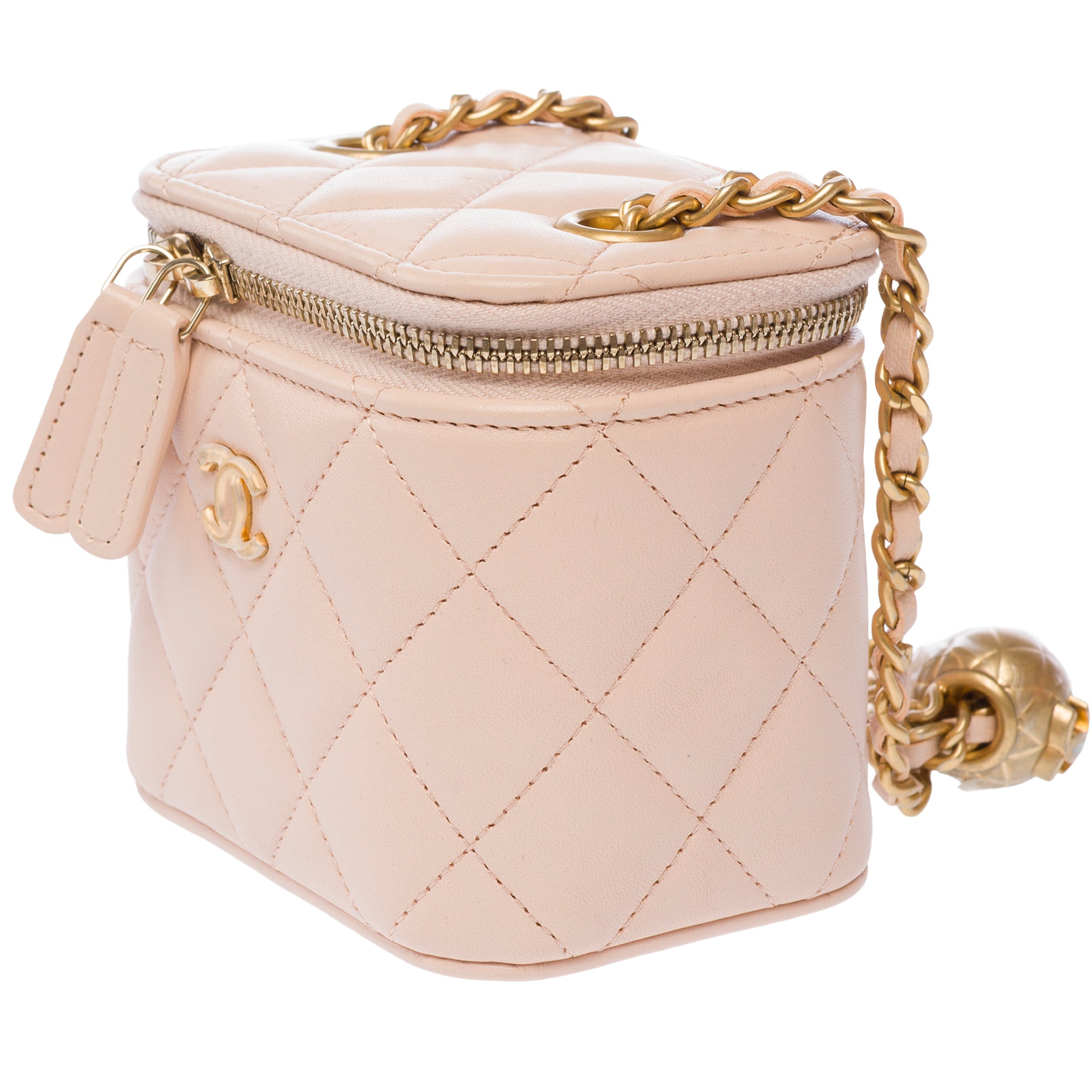Sac CHANEL Vanity en Cuir Rose - 103784