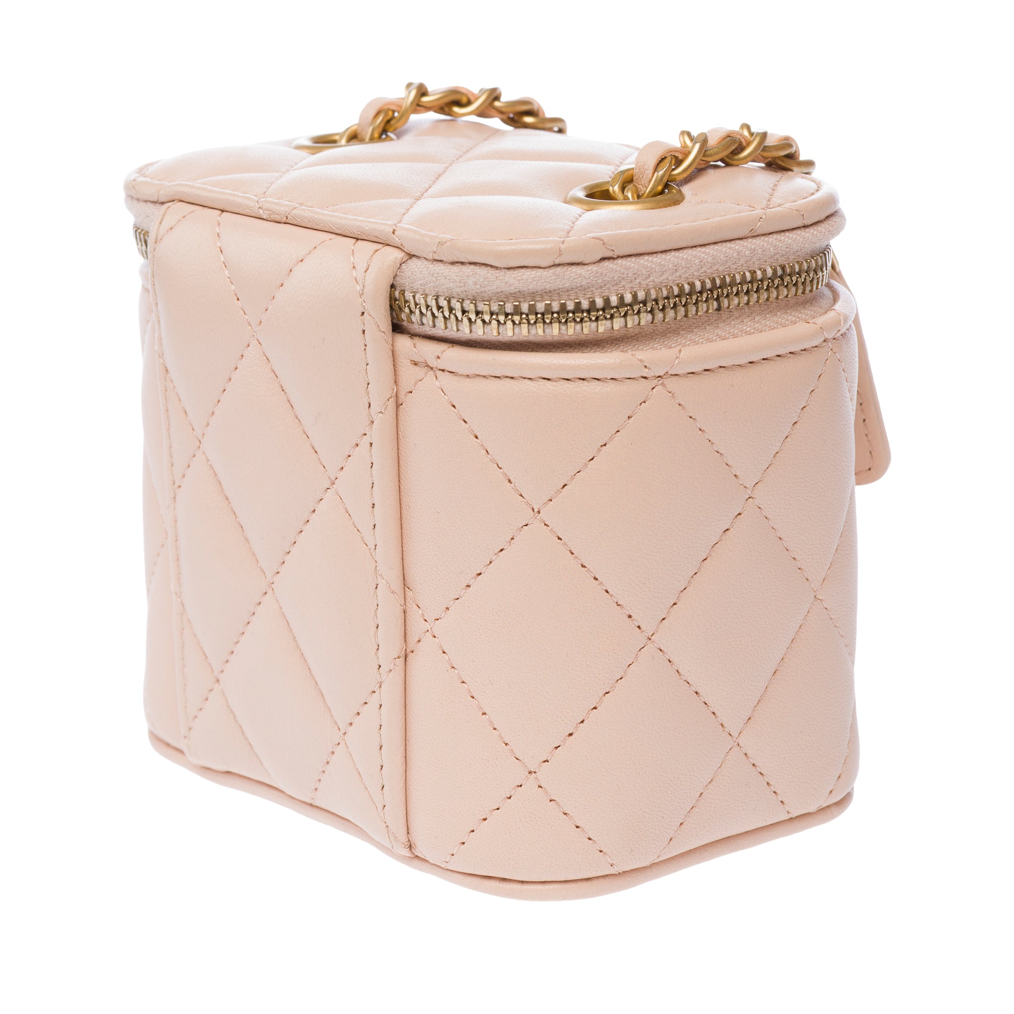Sac CHANEL Vanity en Cuir Rose - 103784
