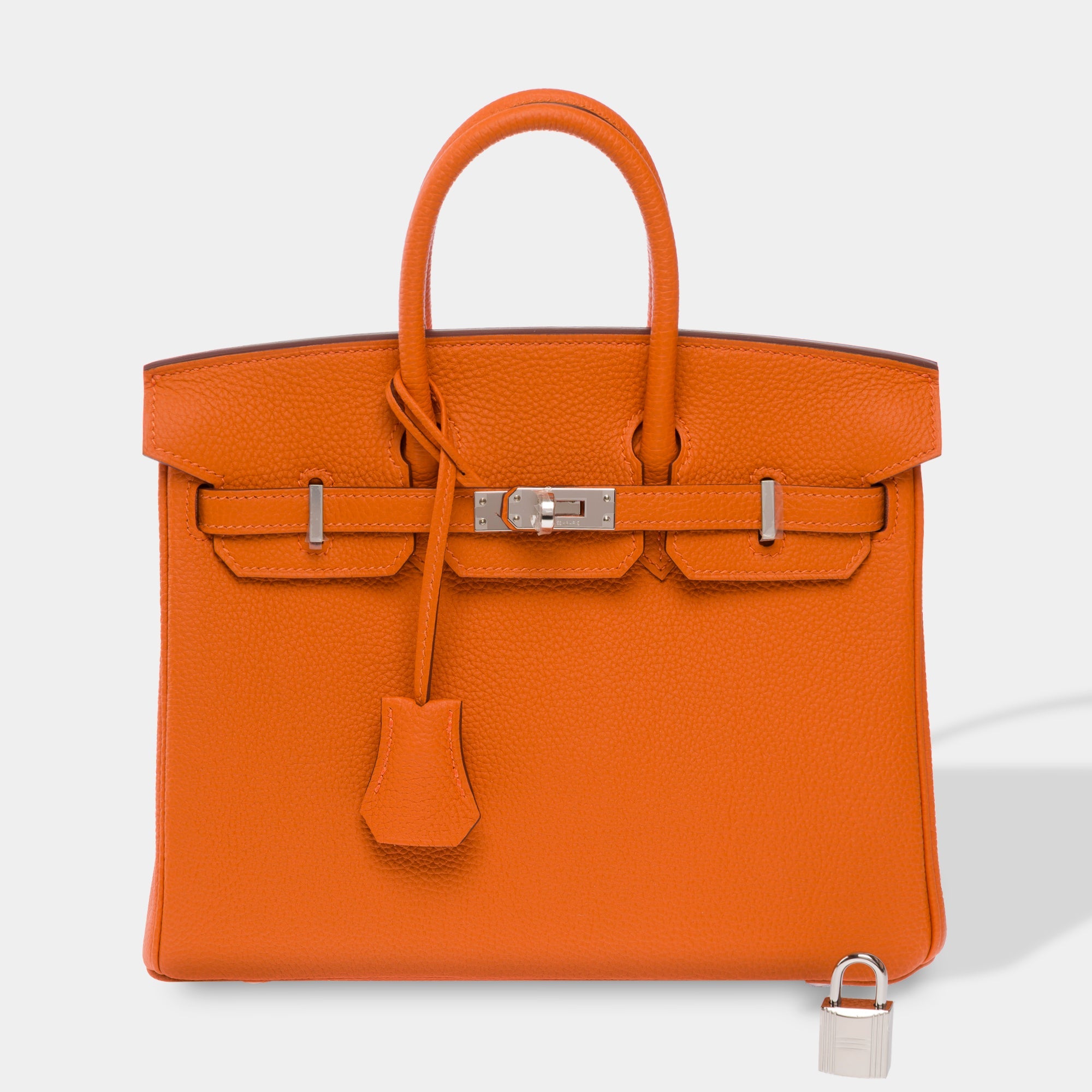 Sac HERMES Birkin 25 en Cuir Orange - 103794