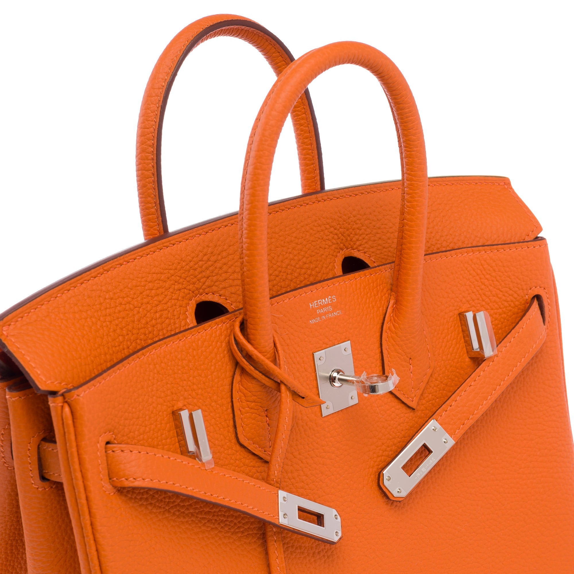 Sac HERMES Birkin 25 en Cuir Orange - 103794