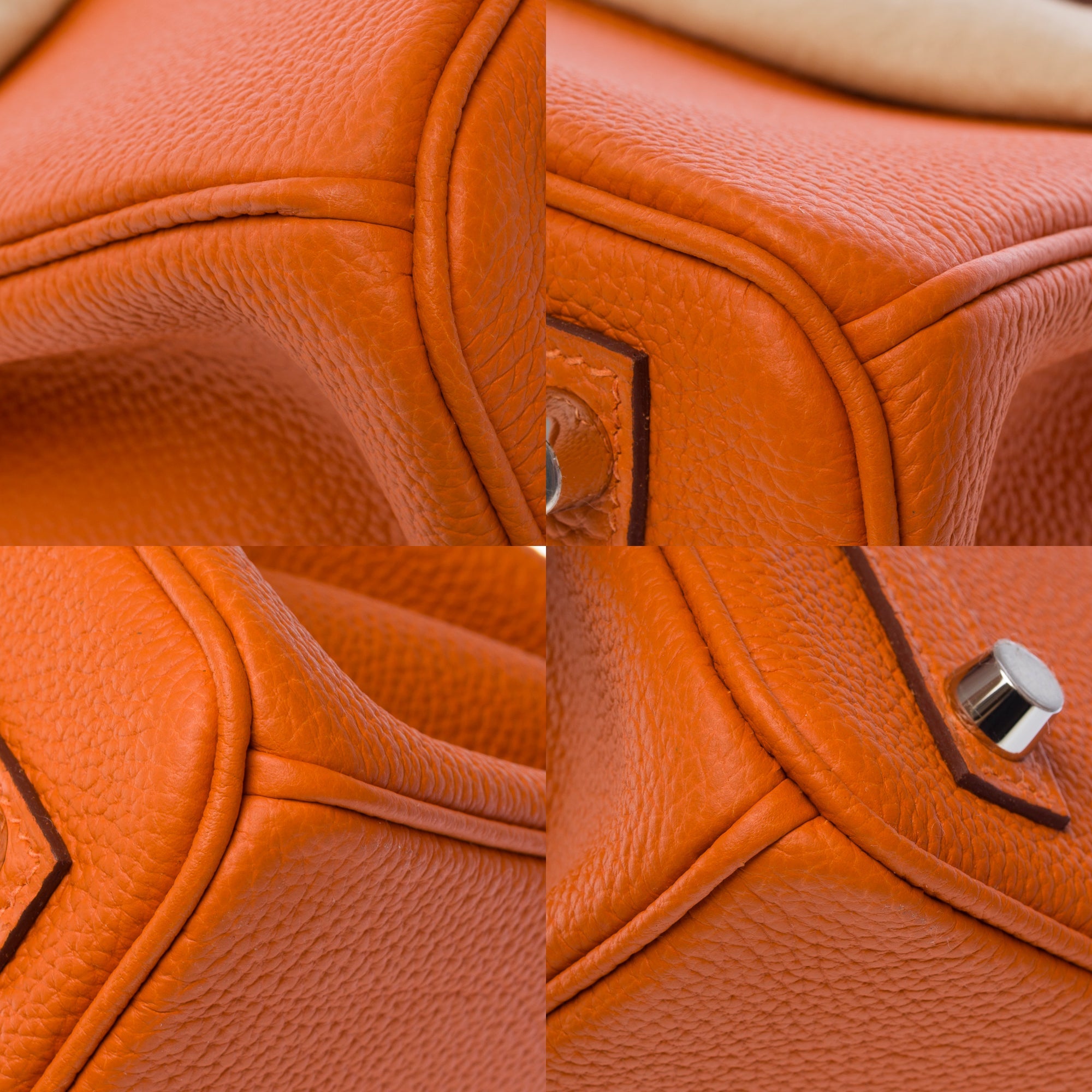 Sac HERMES Birkin 25 en Cuir Orange - 103794