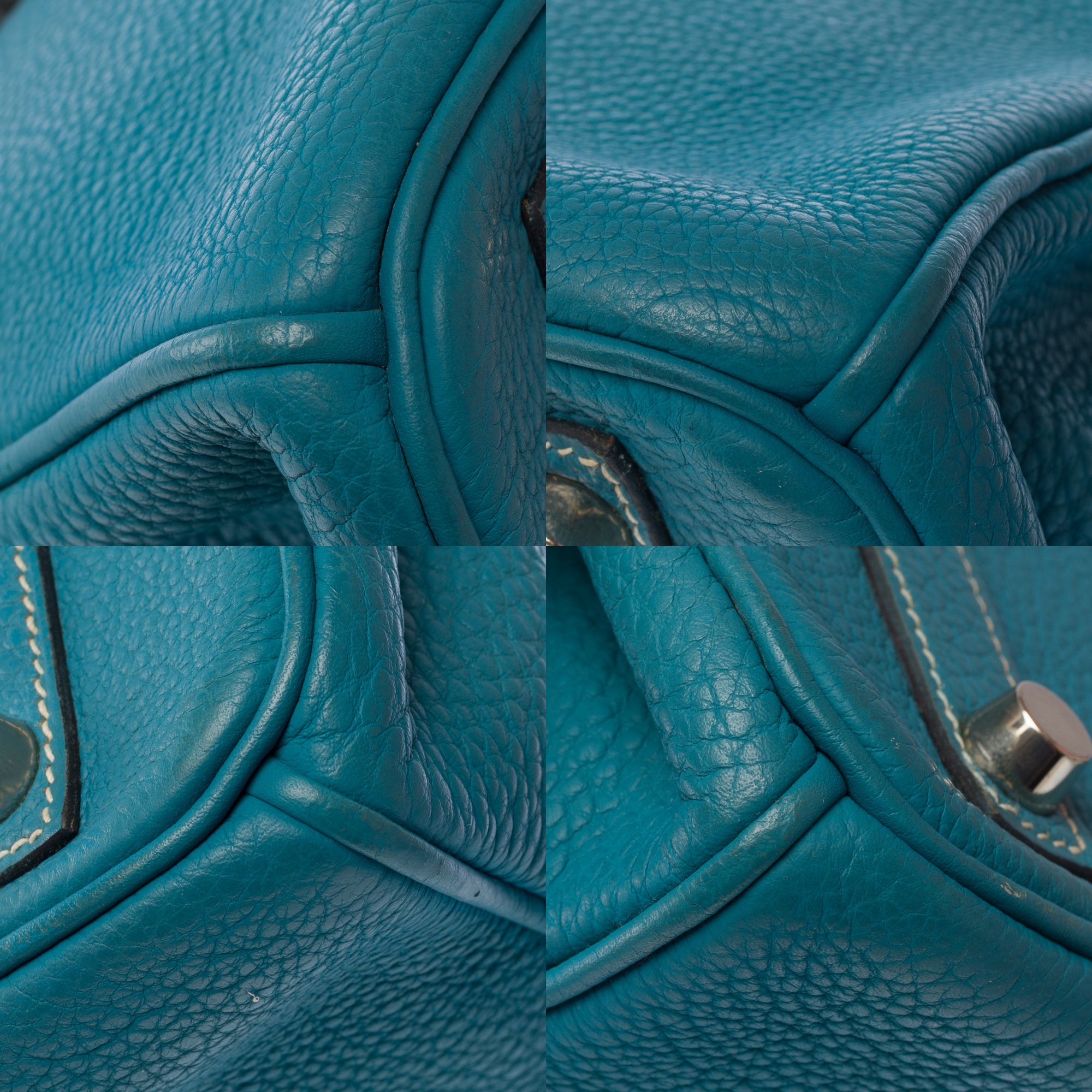 Sac HERMES Birkin 30 en Cuir Bleu - 103813