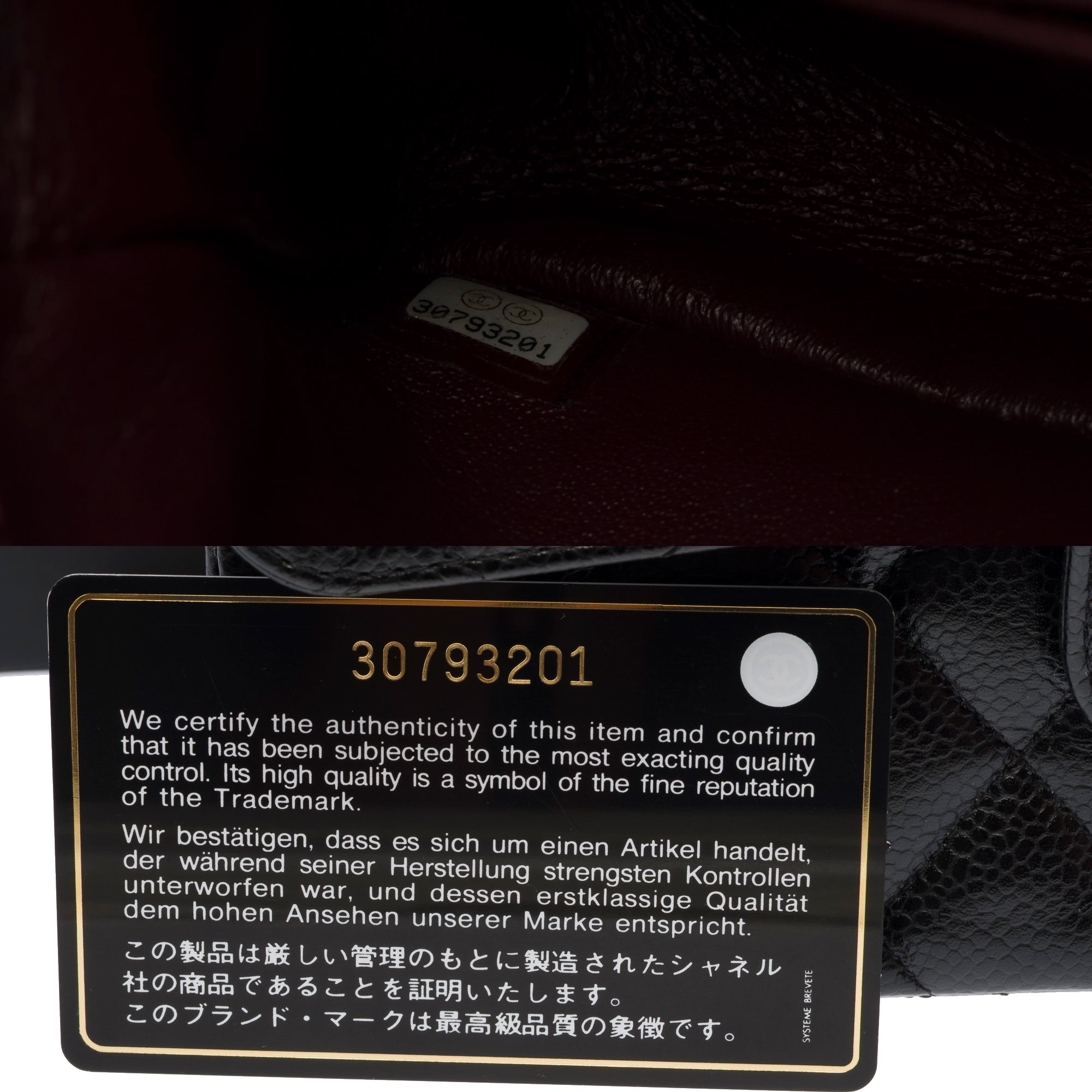 Sac CHANEL Timeless/Classique en Cuir Noir - 103814